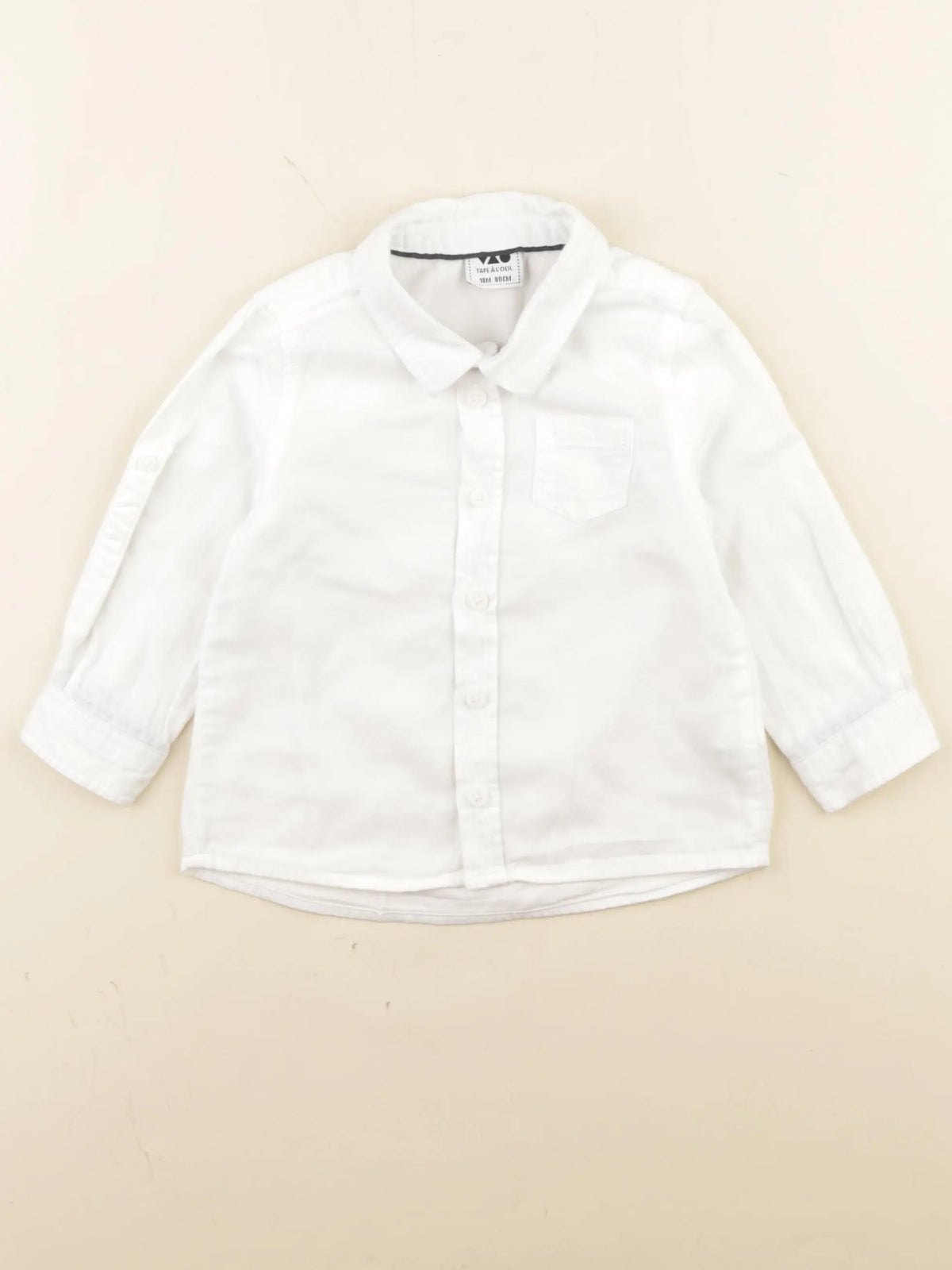 Tape à l'oeil - chemise blanc - 18 mois