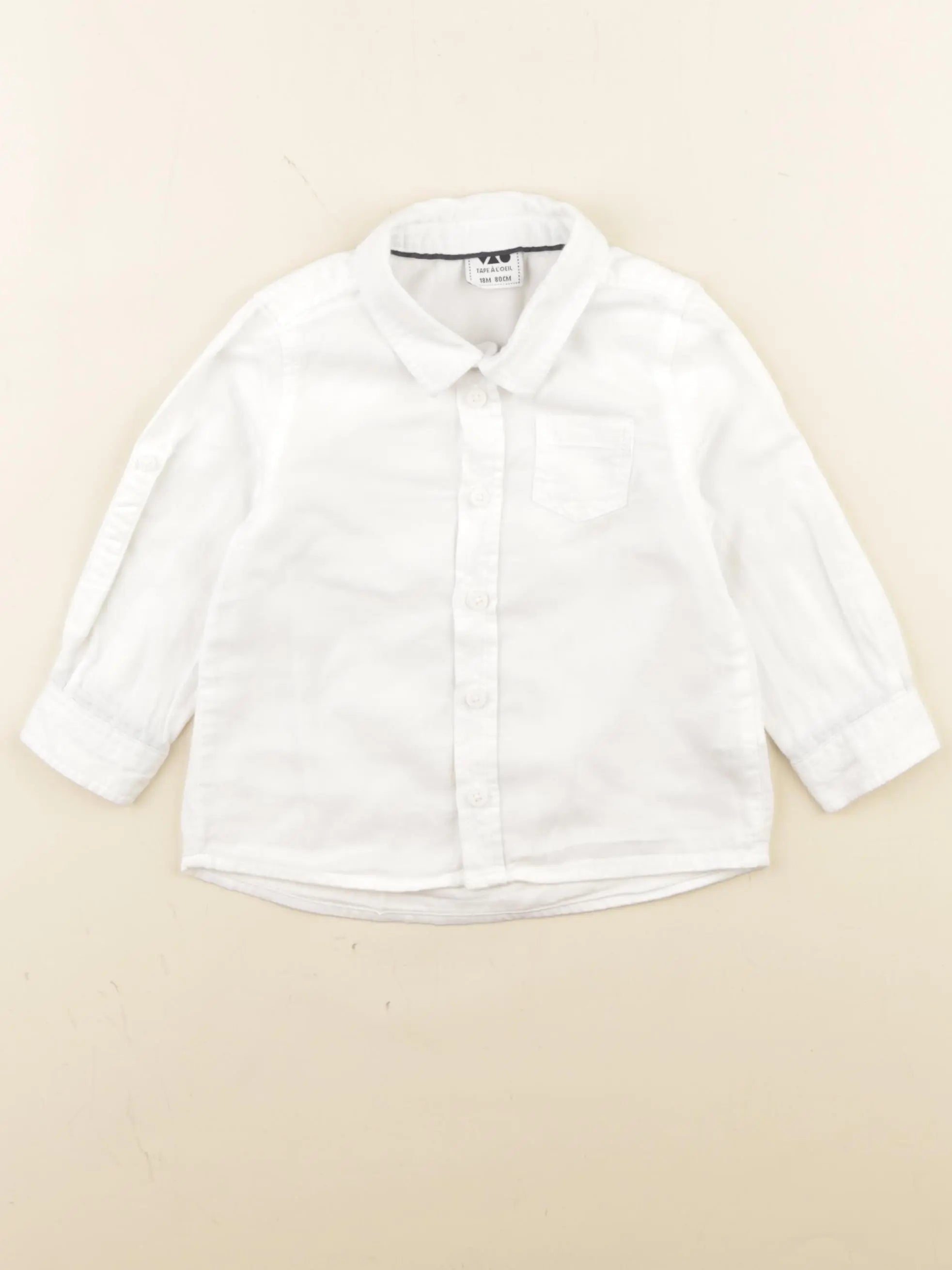 Tape à l'oeil - chemise blanc - 18 mois