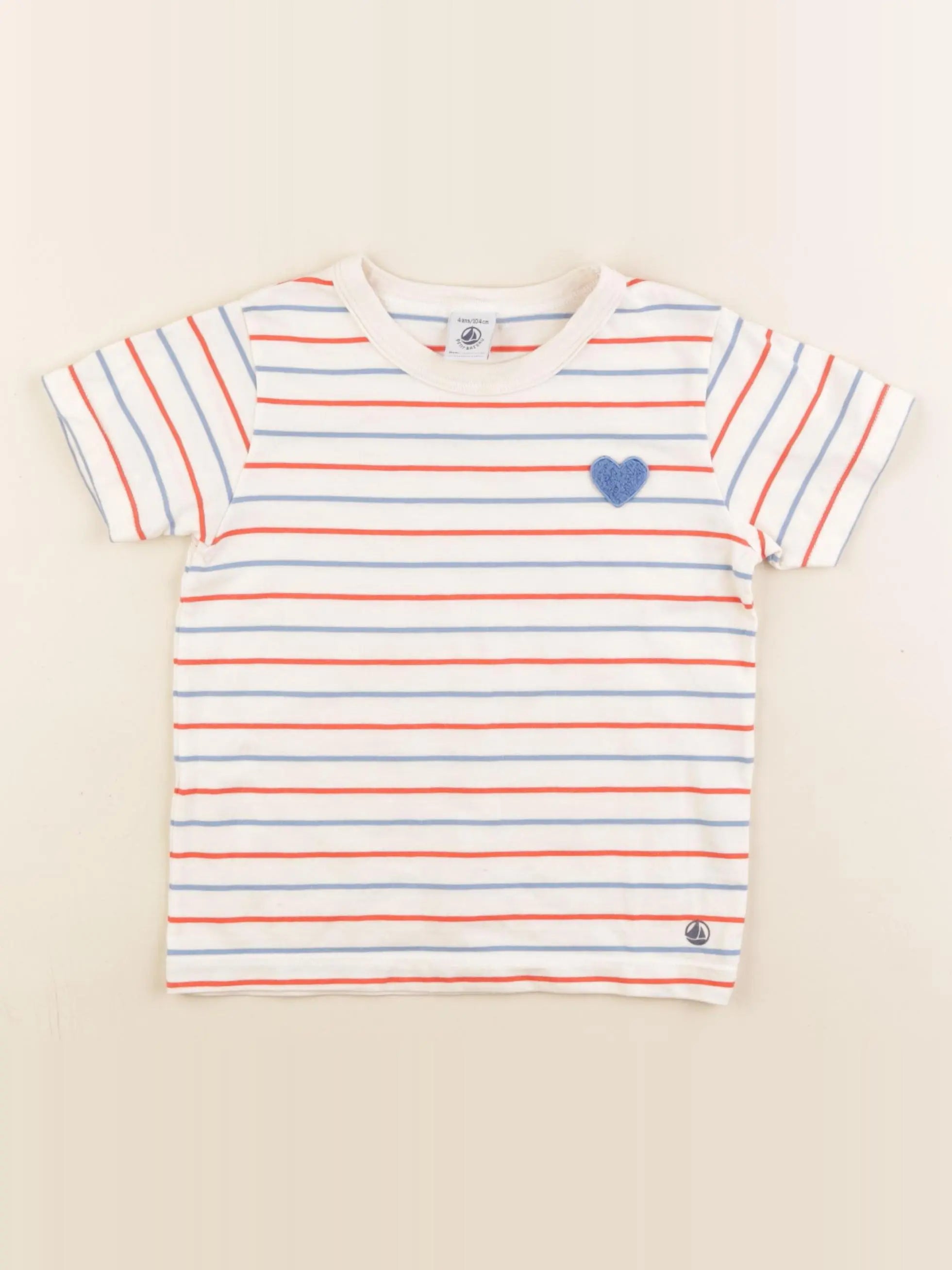 Petit Bateau - tee-shirt beige - 4 ans