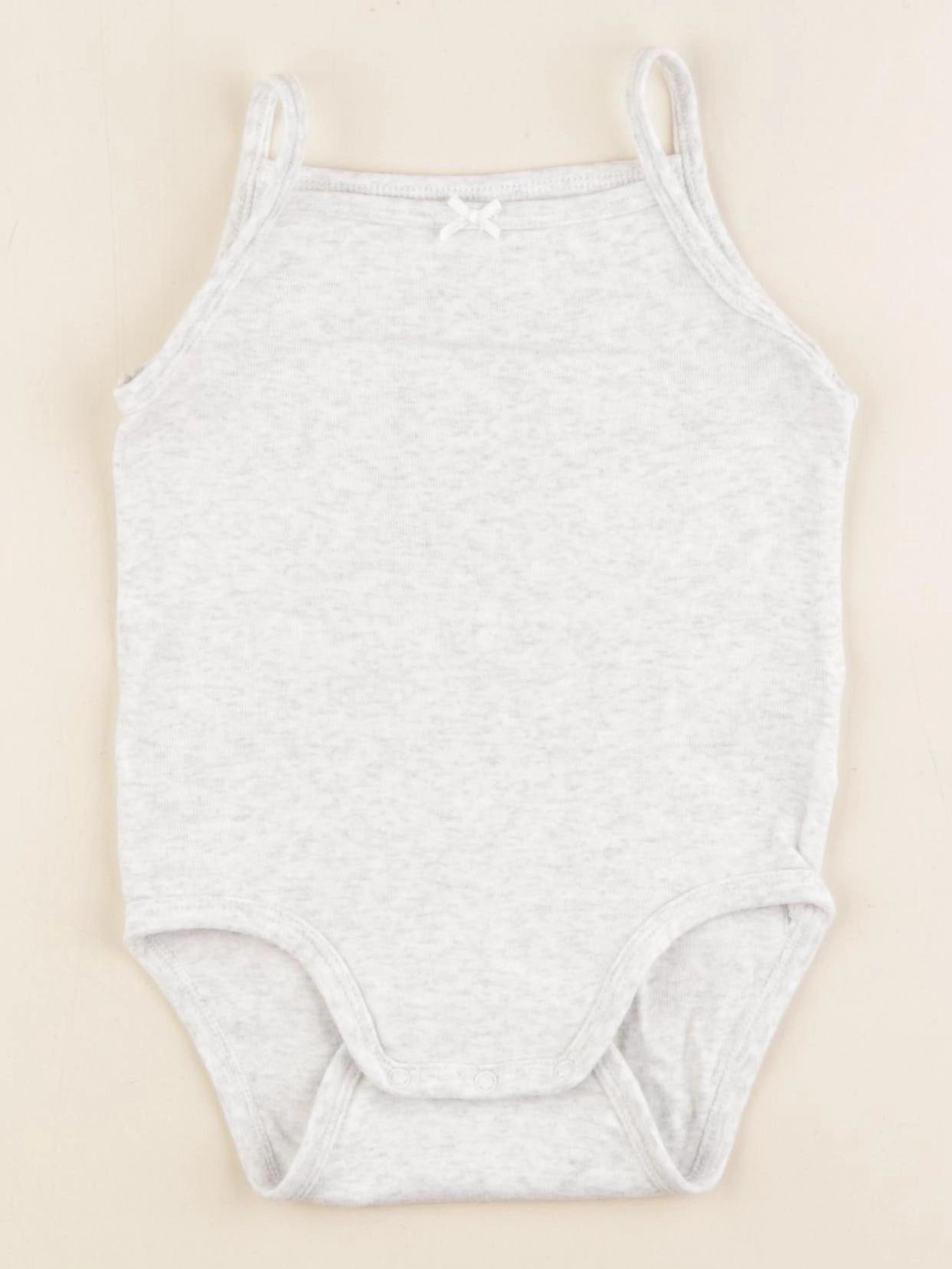 H&M - body gris - 9/12 mois