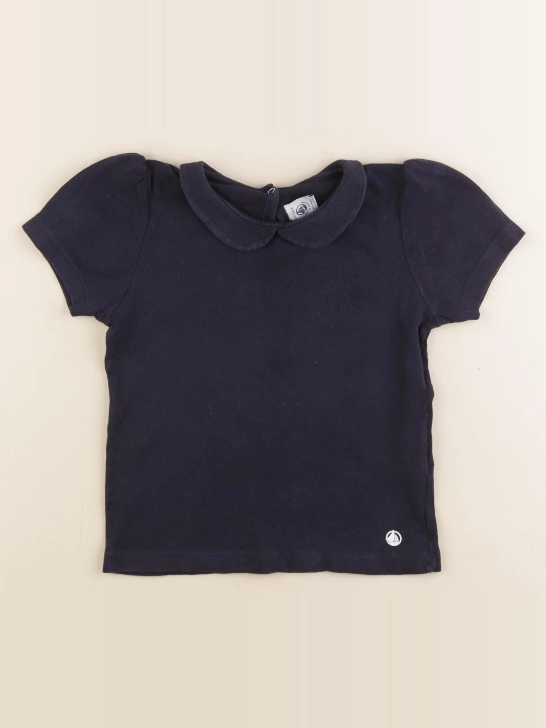 Petit Bateau - tee-shirt bleu - 4 ans