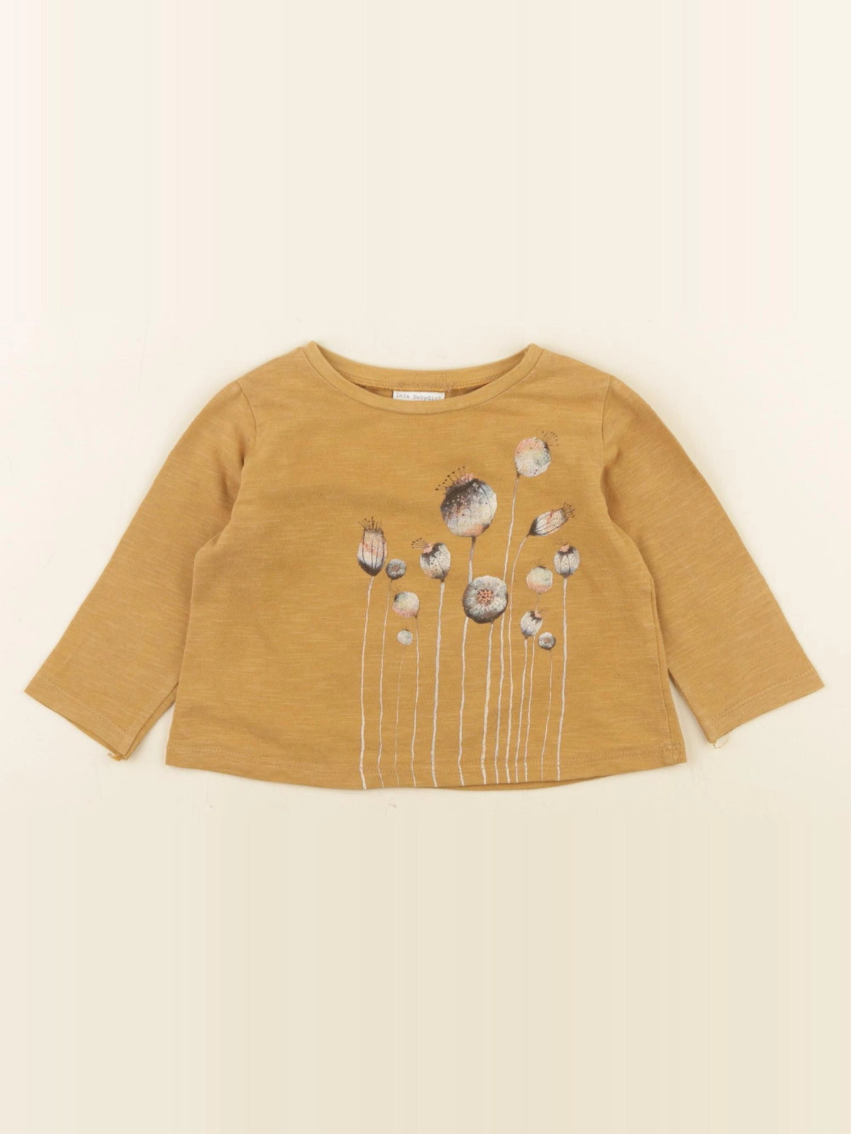 Zara - tee-shirt marron - 6/9 mois