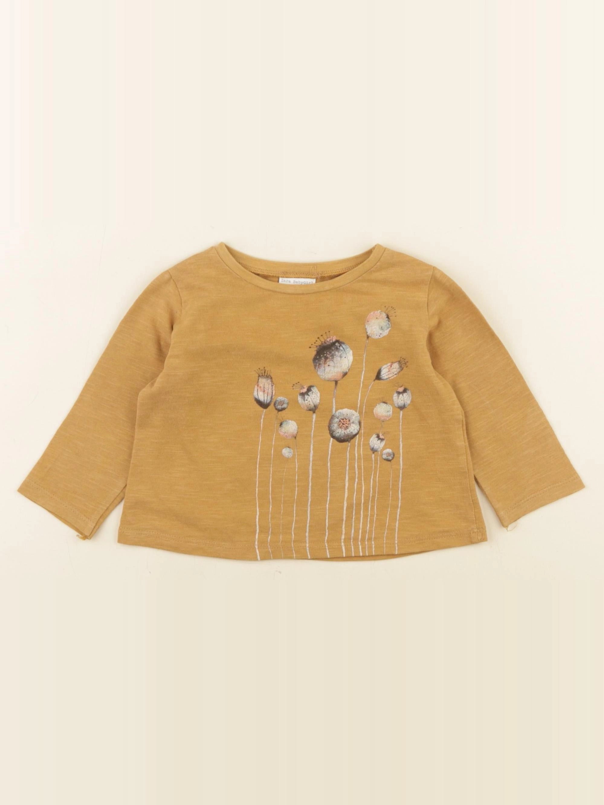 Zara - tee-shirt marron - 6/9 mois