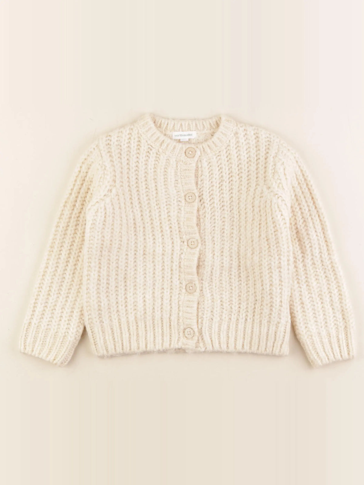 Vertbaudet - gilet beige - 3 ans