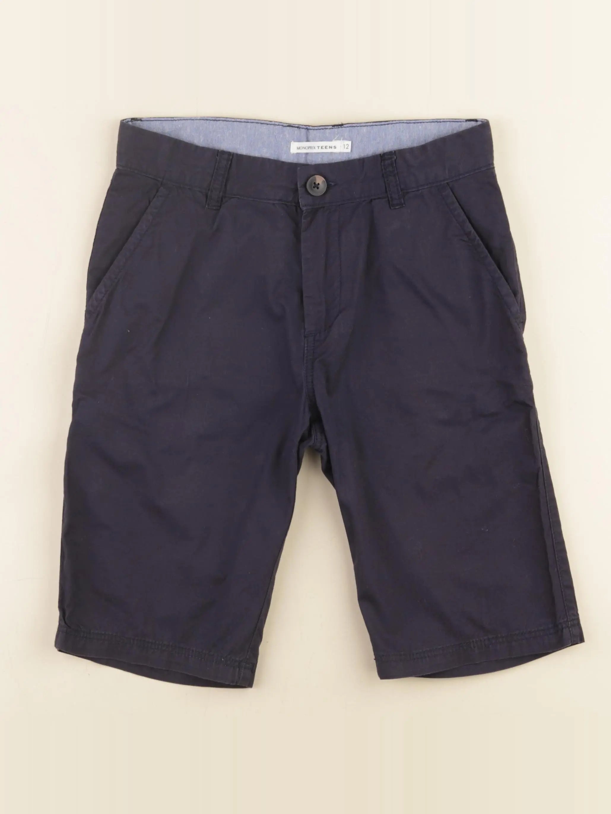 Monoprix - short bleu - 12 ans