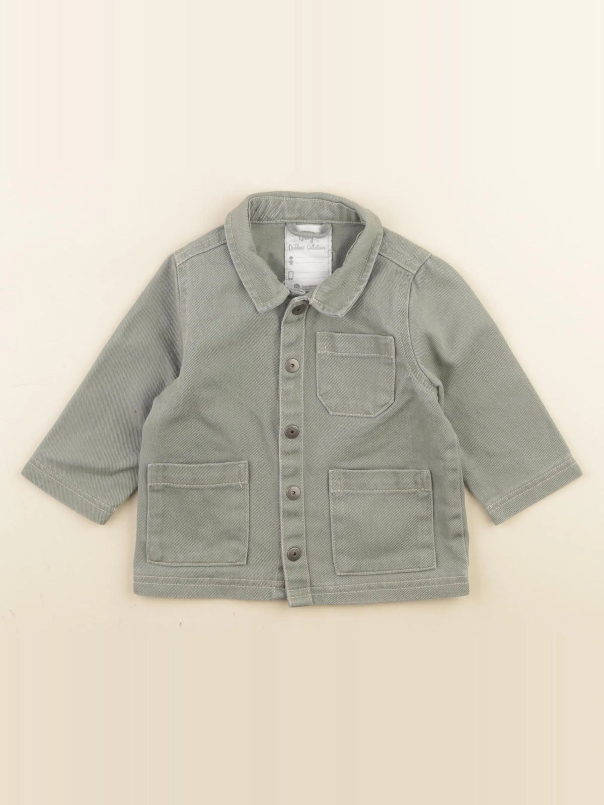 Vertbaudet - veste vert - 6 mois