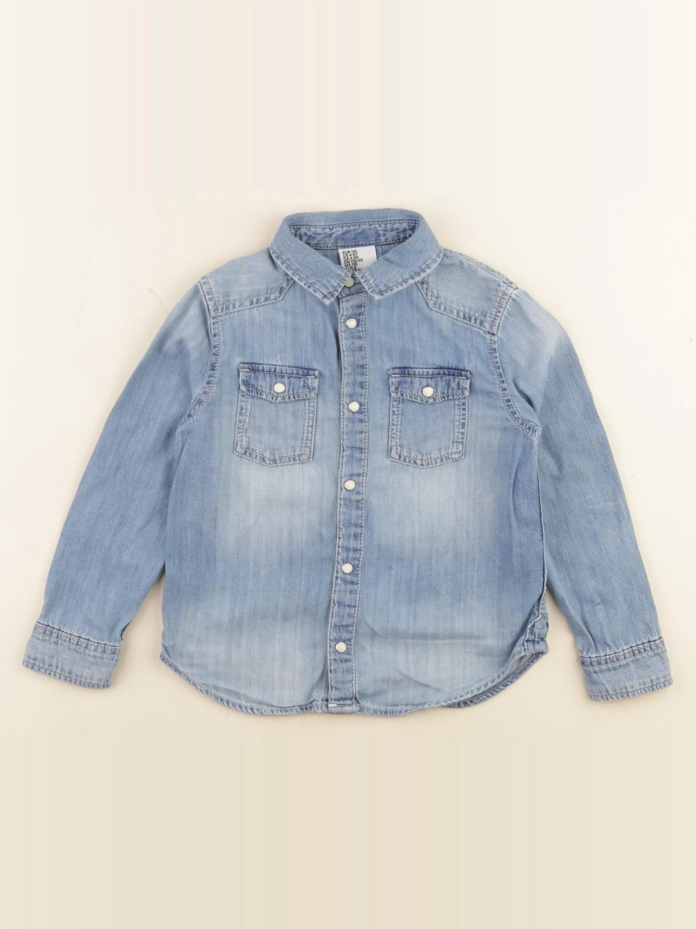 H&M - chemise bleu - 4/5 ans