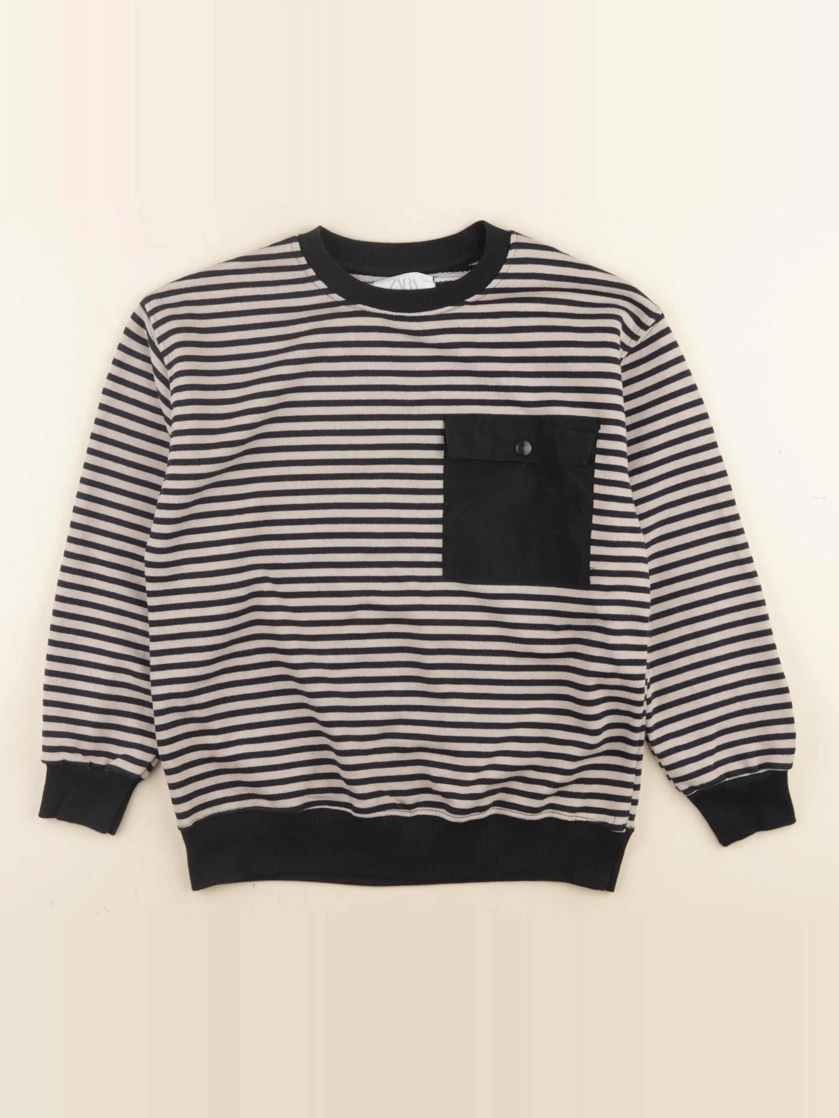 Zara - sweat marron, bleu - 10 ans