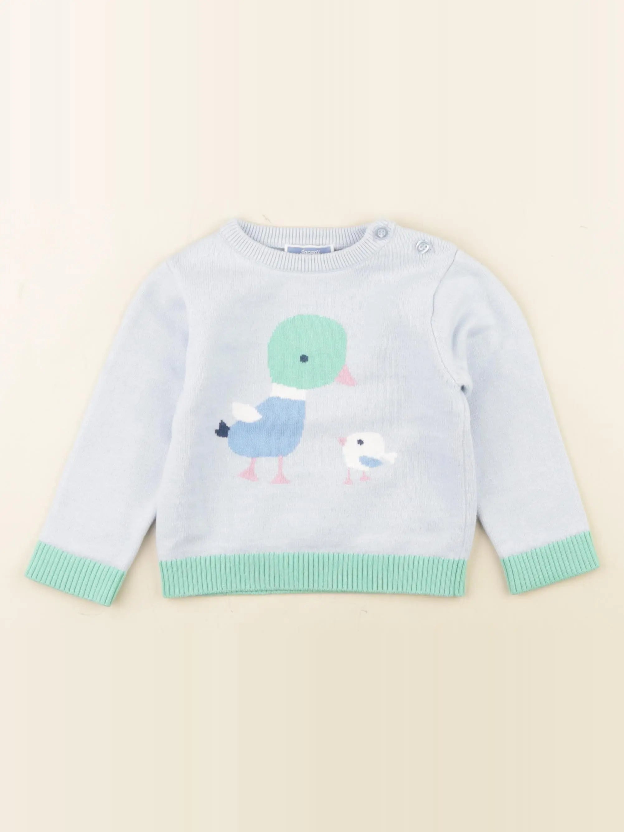 Jacadi - pull bleu - 18 mois