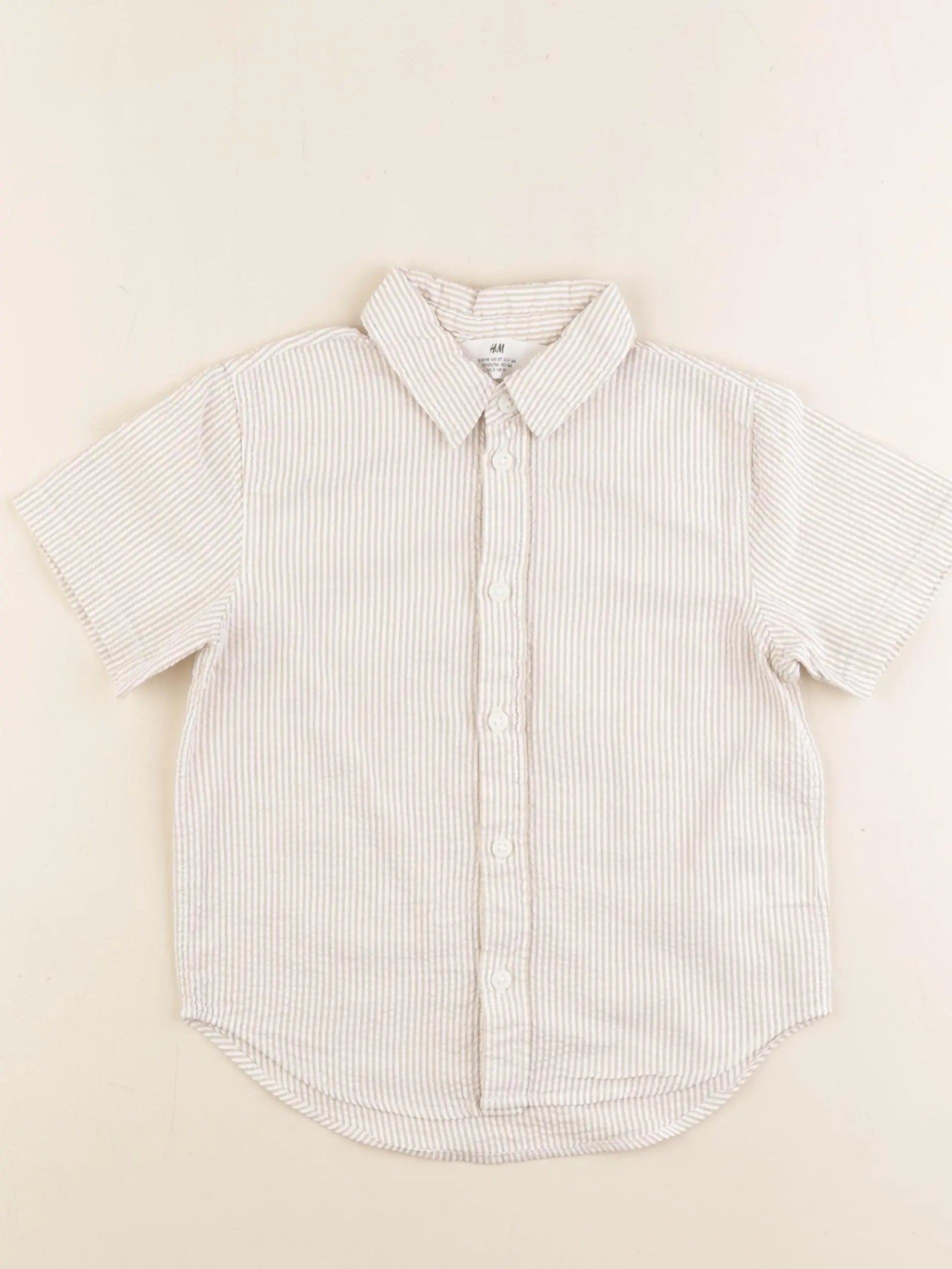 H&M - chemise beige - 2/3 ans