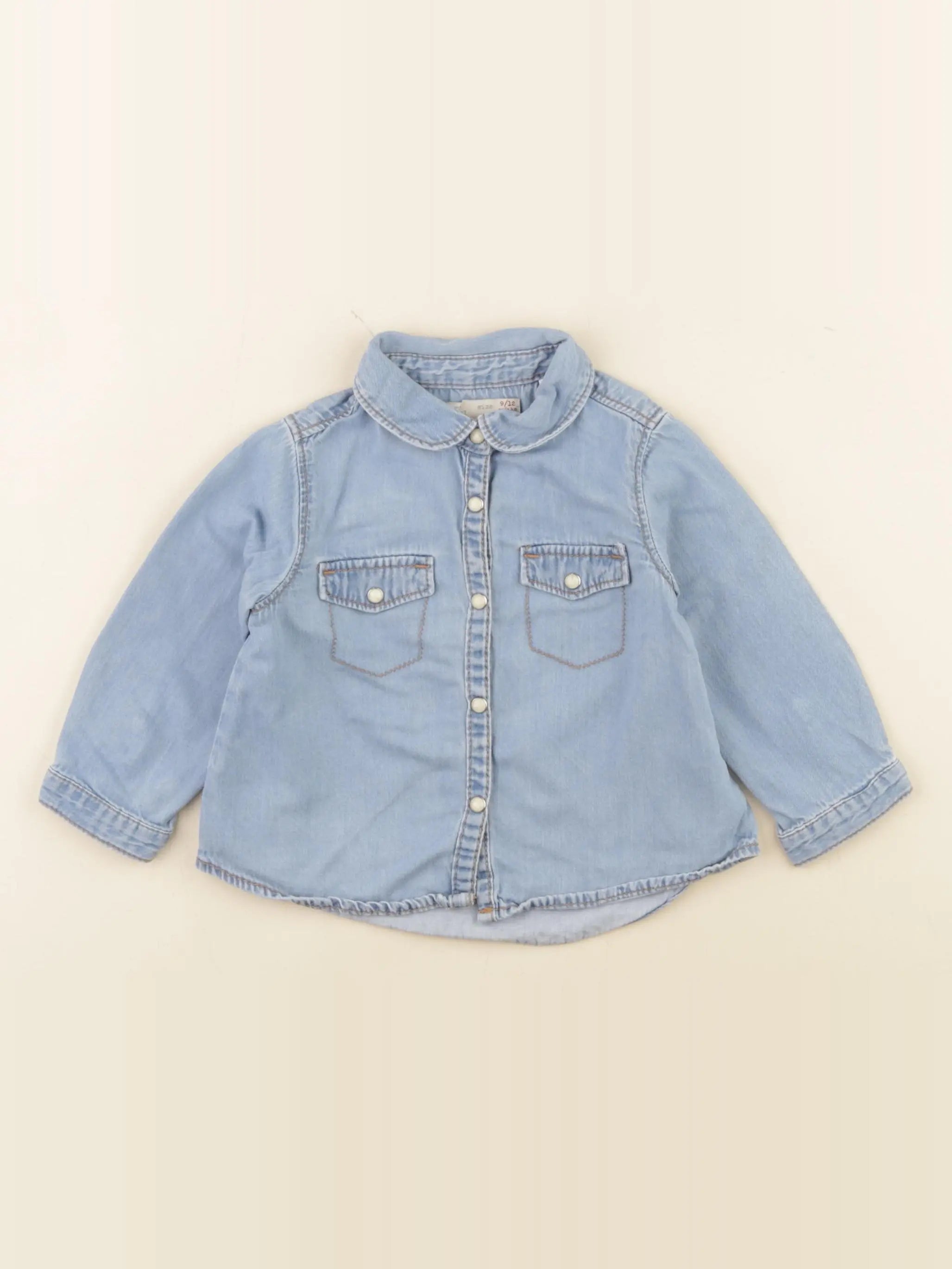 Zara - blouse bleu - 9/12 mois