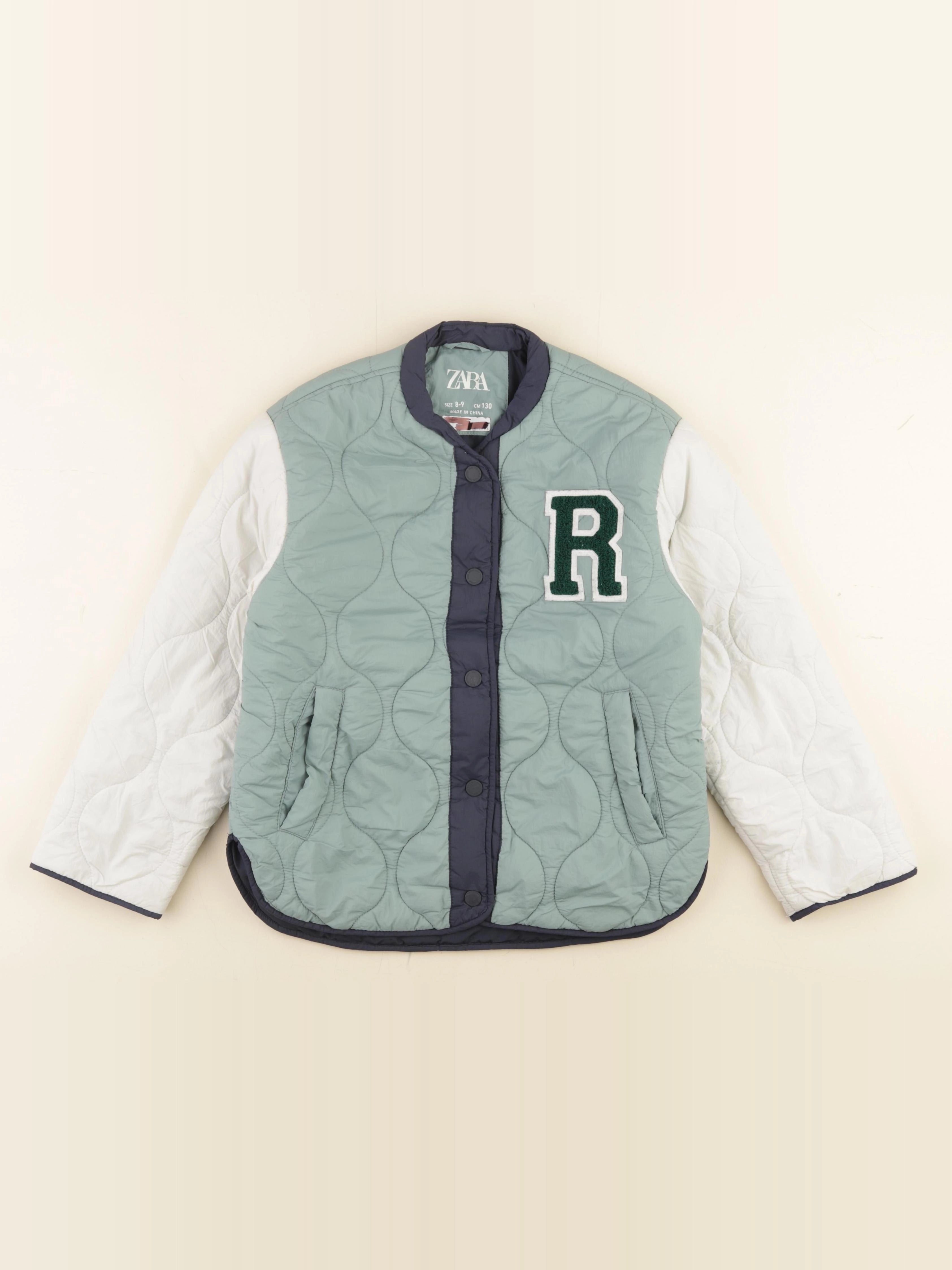 Zara - doudoune vert, beige - 8/9 ans