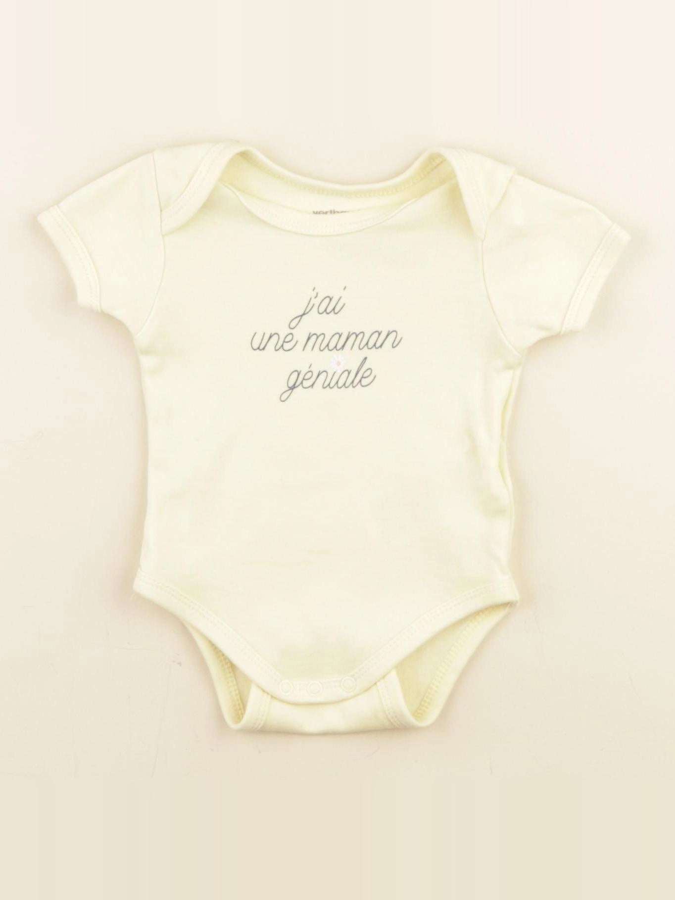 Vertbaudet - body jaune - 3 mois