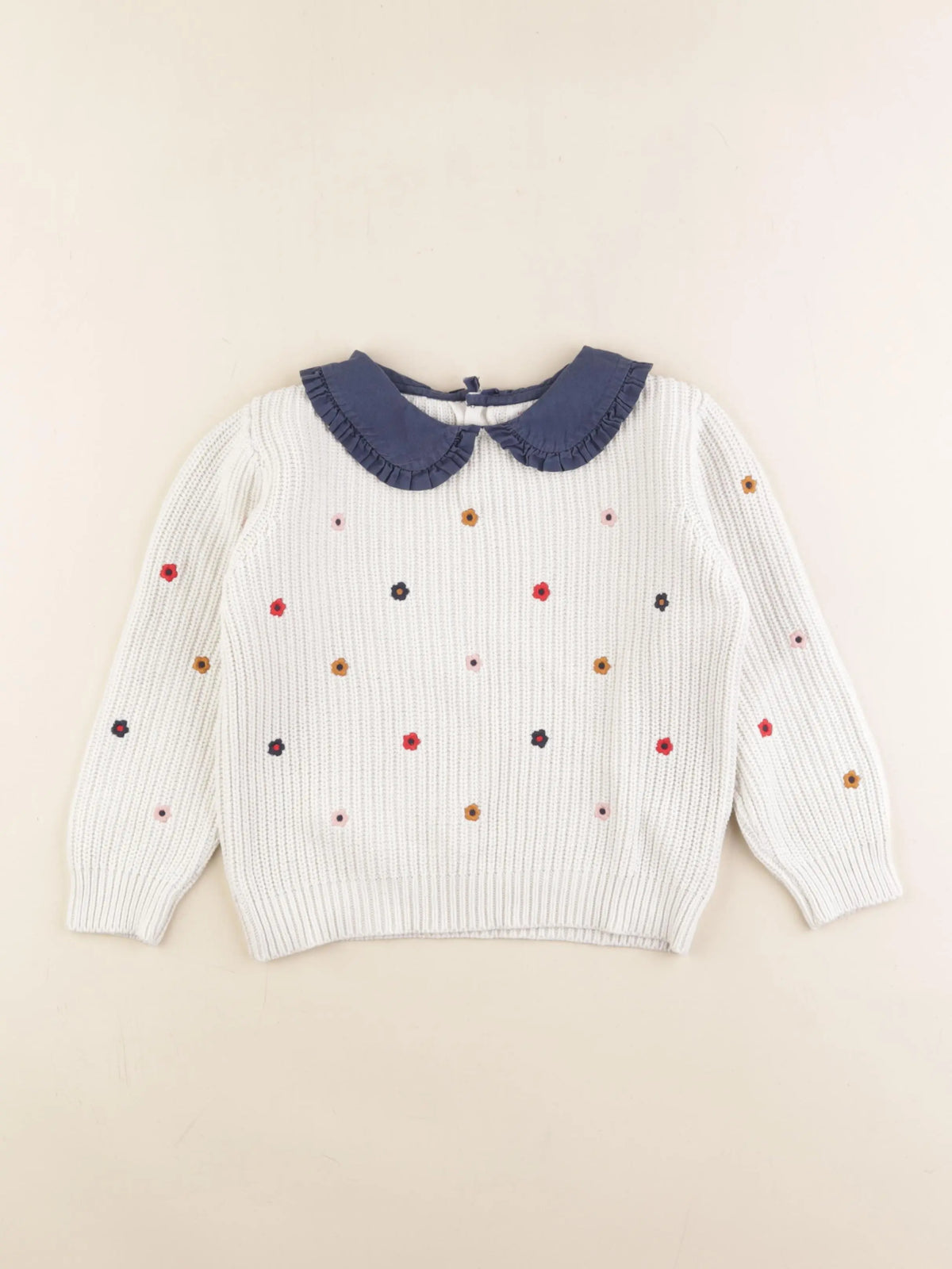 Monoprix - pull blanc - 6 ans