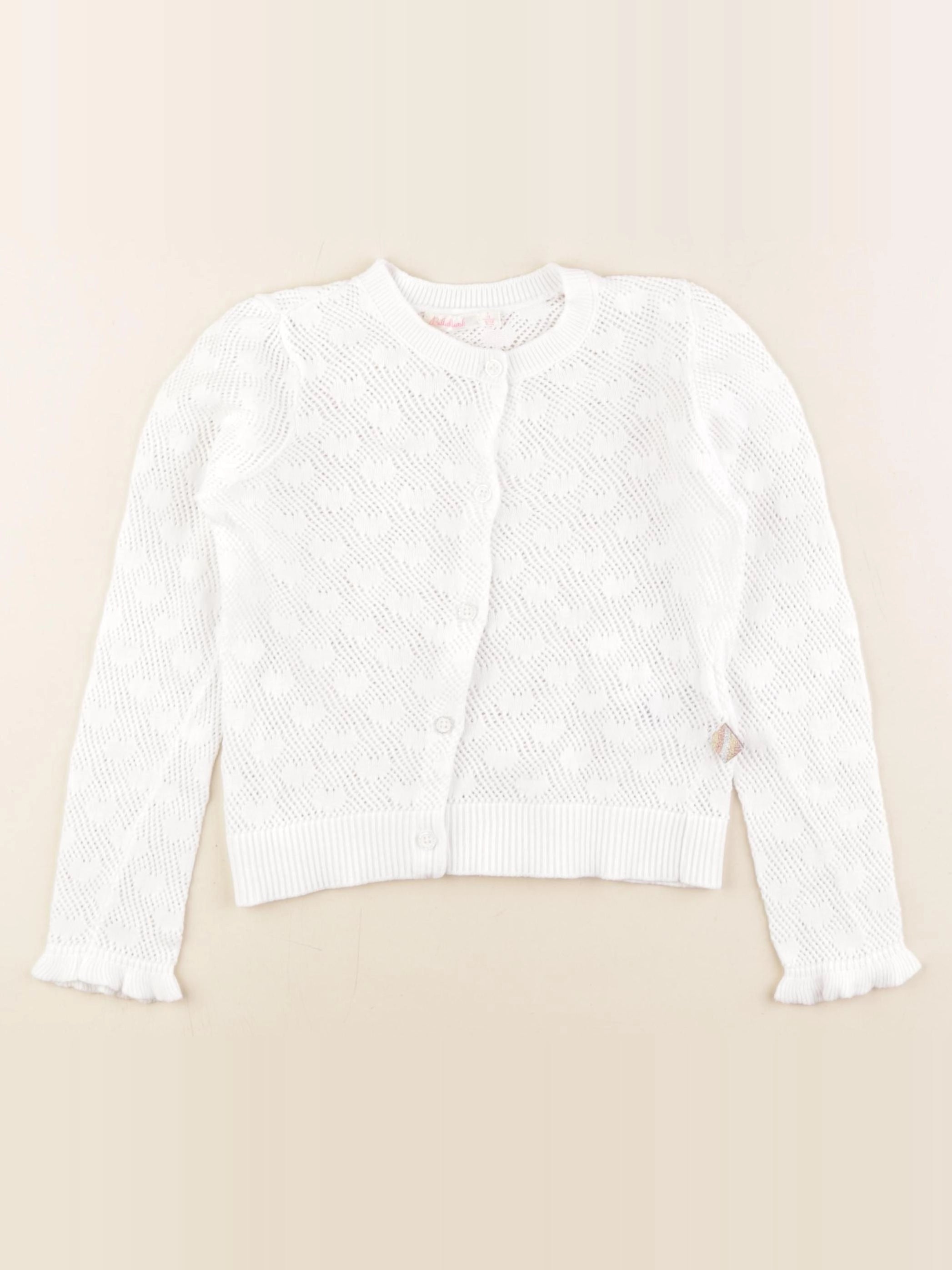 Billie Blush - gilet blanc - 4 ans