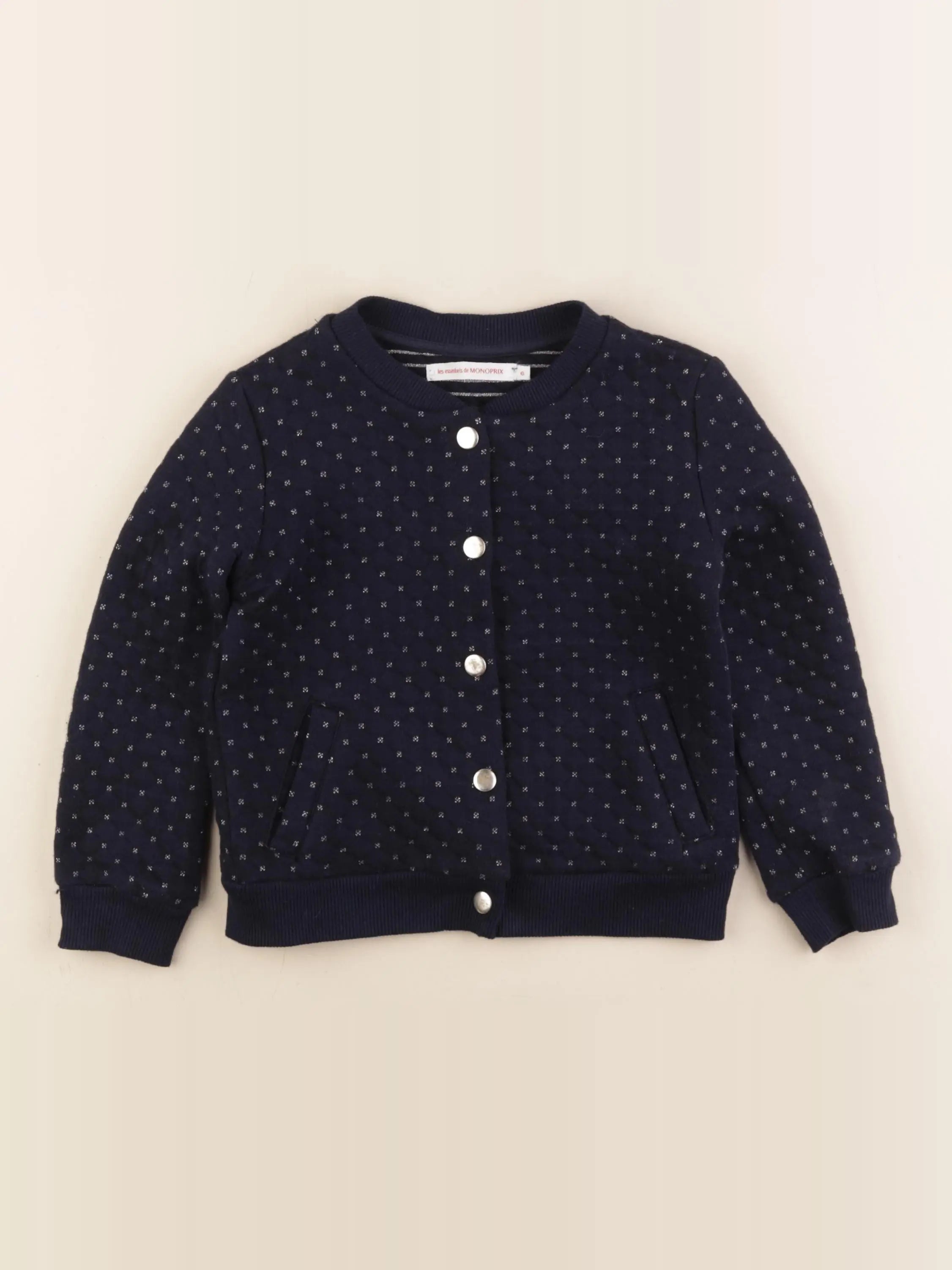 Monoprix - sweat bleu - 6 ans