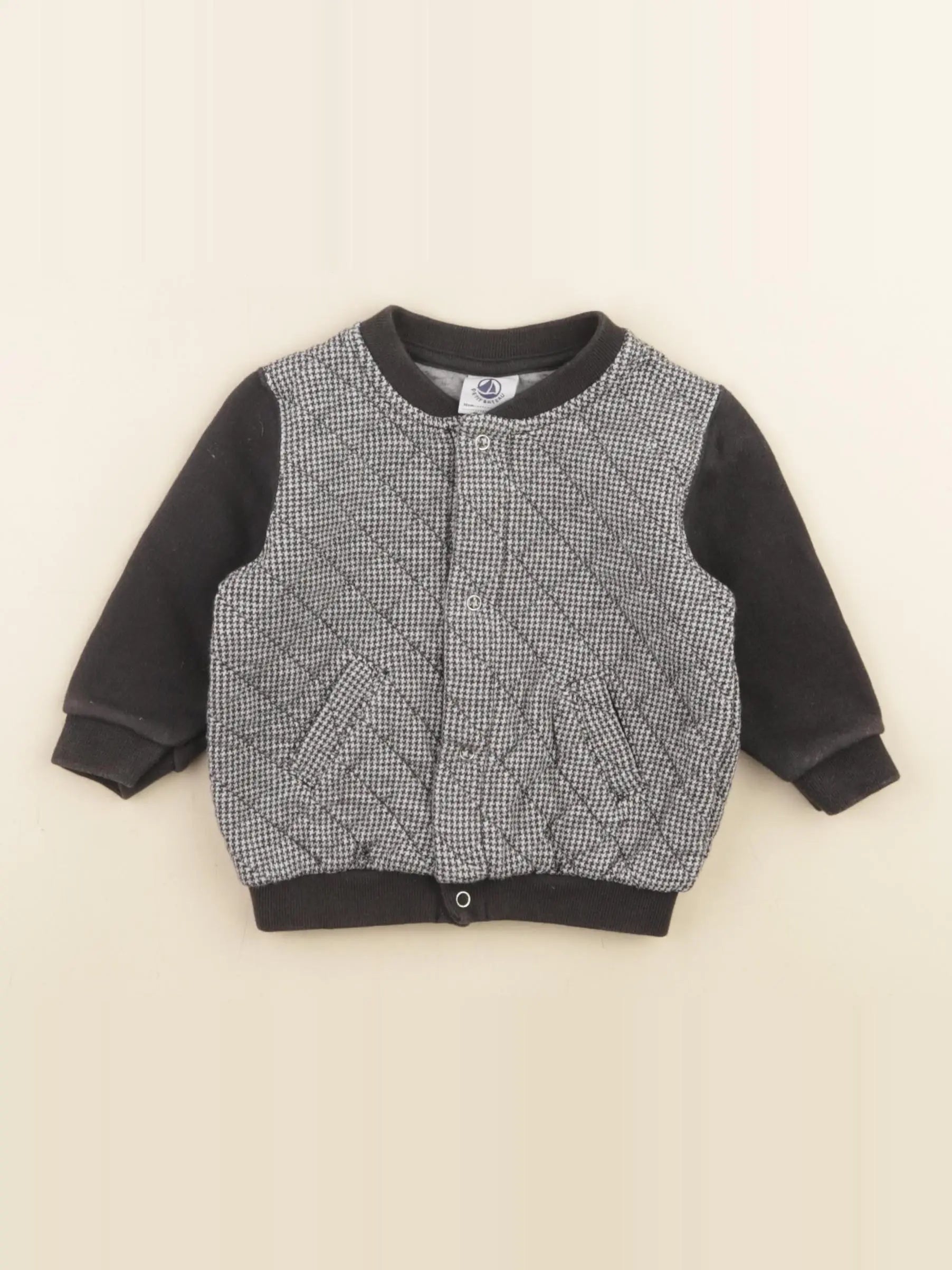 Petit Bateau - sweat gris - 6 mois