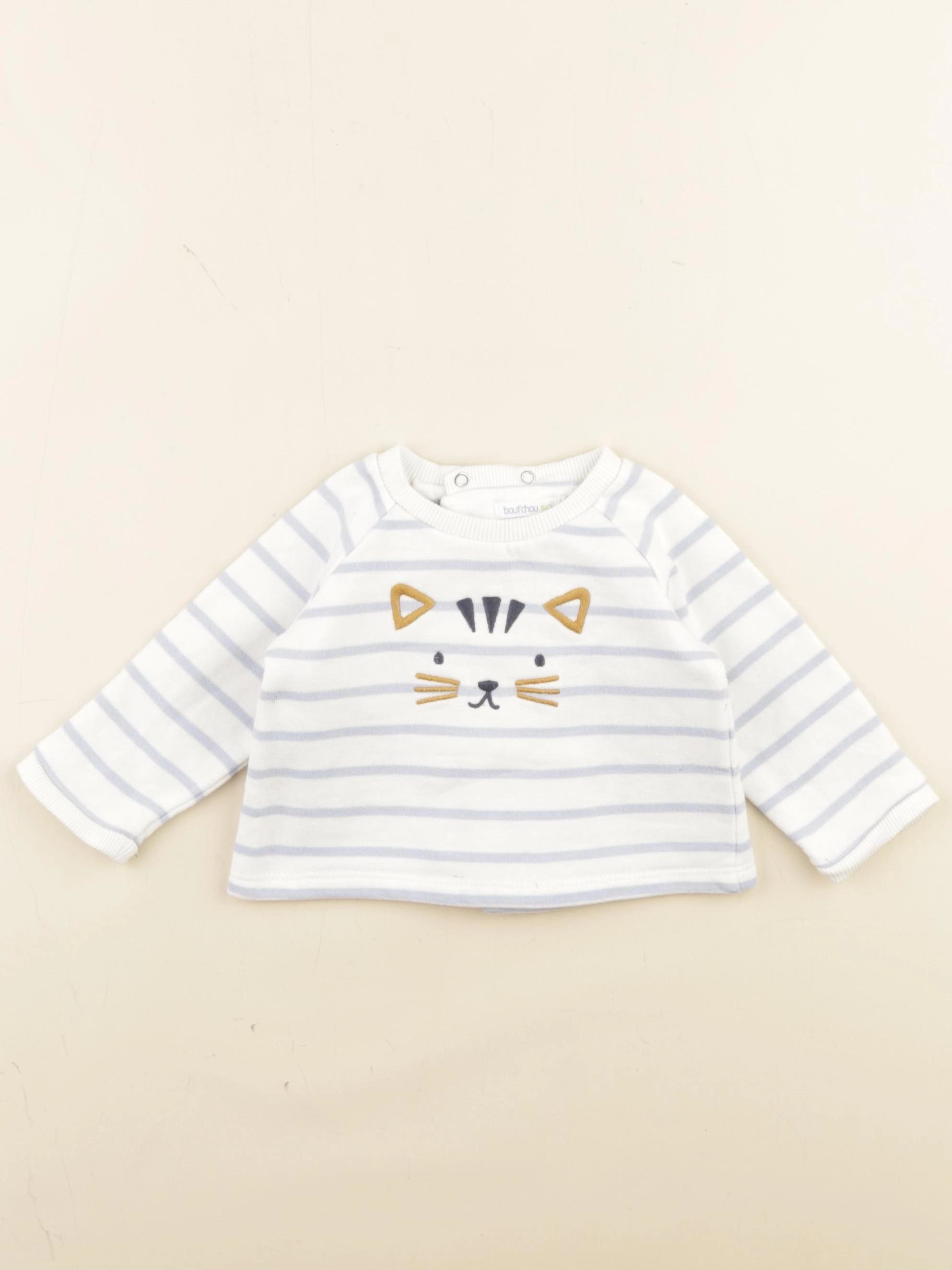 Boutchou - sweat blanc - 6 mois
