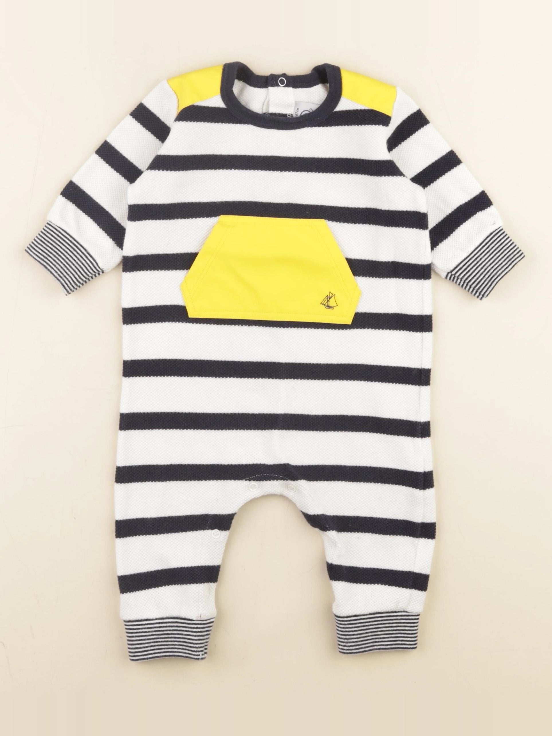 Petit Bateau - combinaison blanc - 6 mois