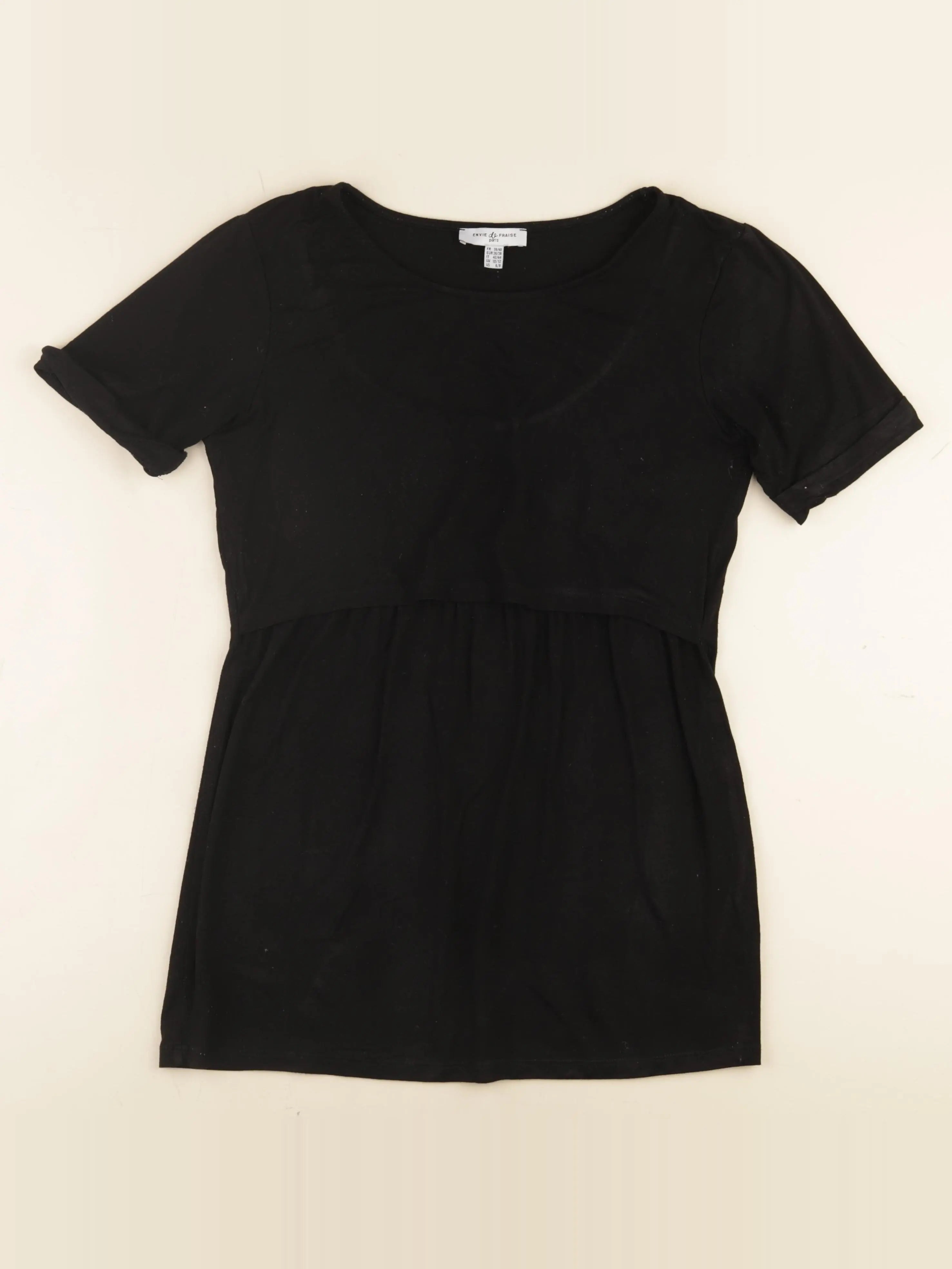 Envie de fraise - tee-shirt allaitement noir - 38 à 40