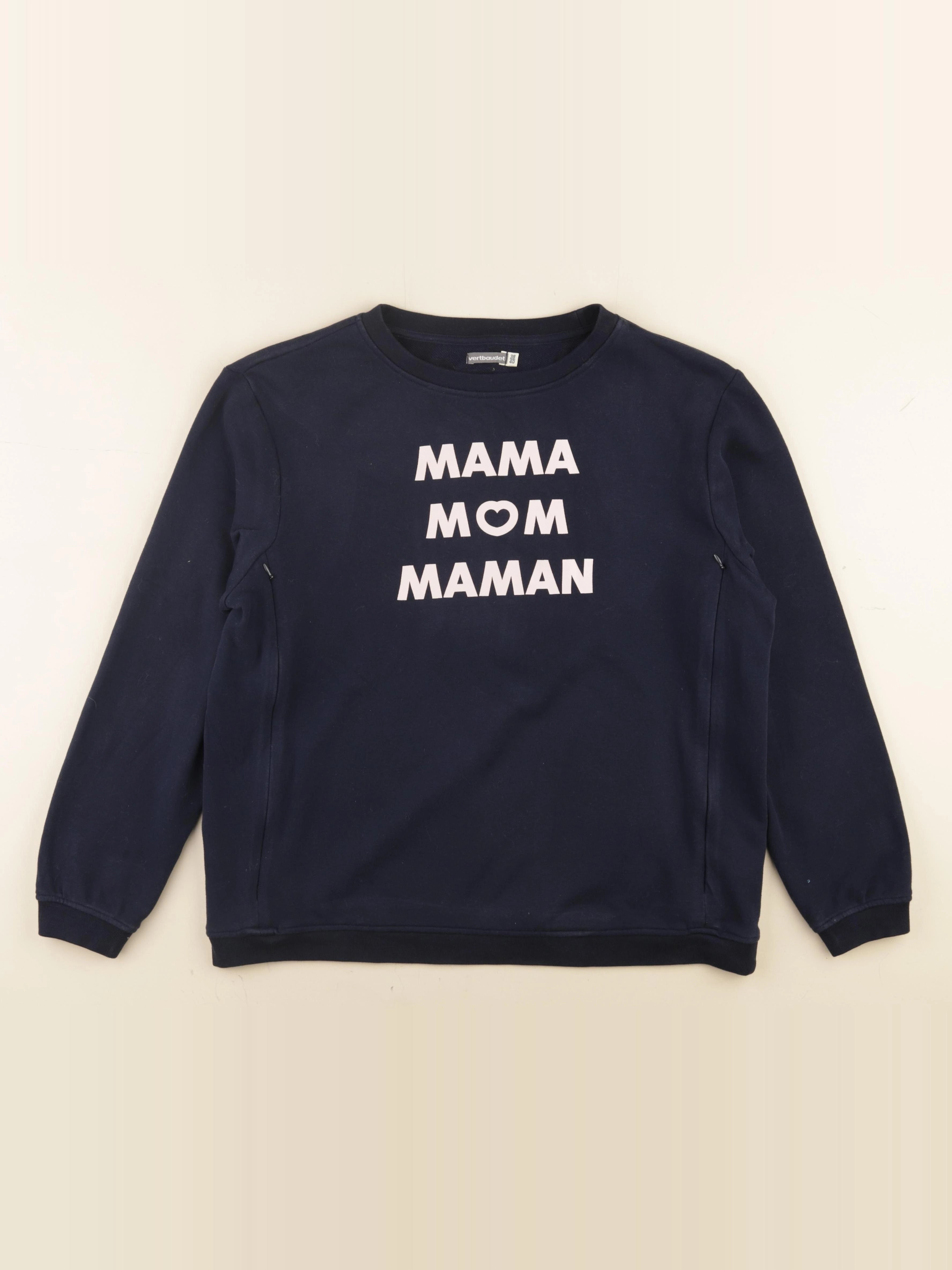 Vertbaudet - sweat allaitement bleu - 38 à 40
