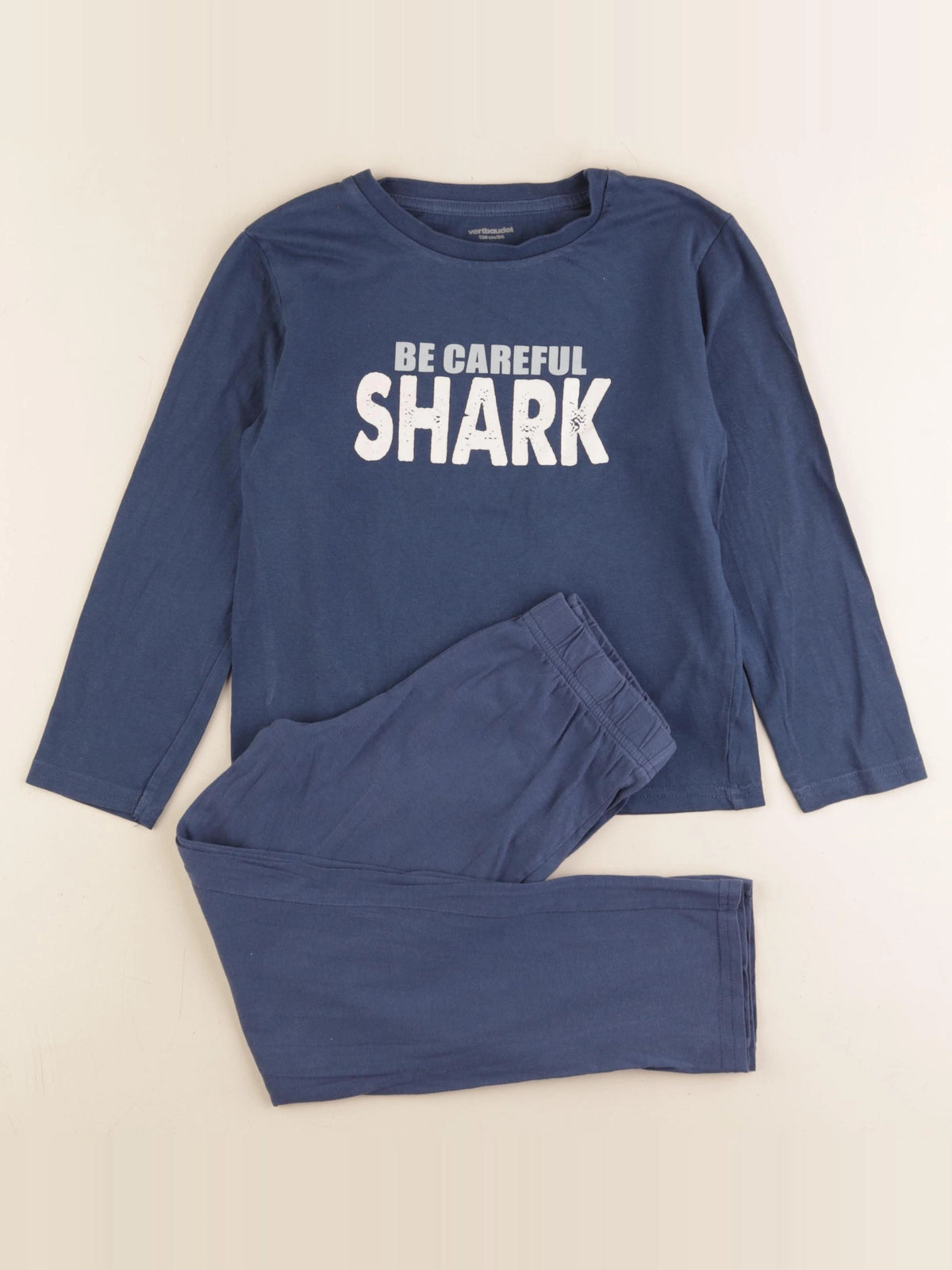 Vertbaudet - pyjama coton bleu - 8 ans