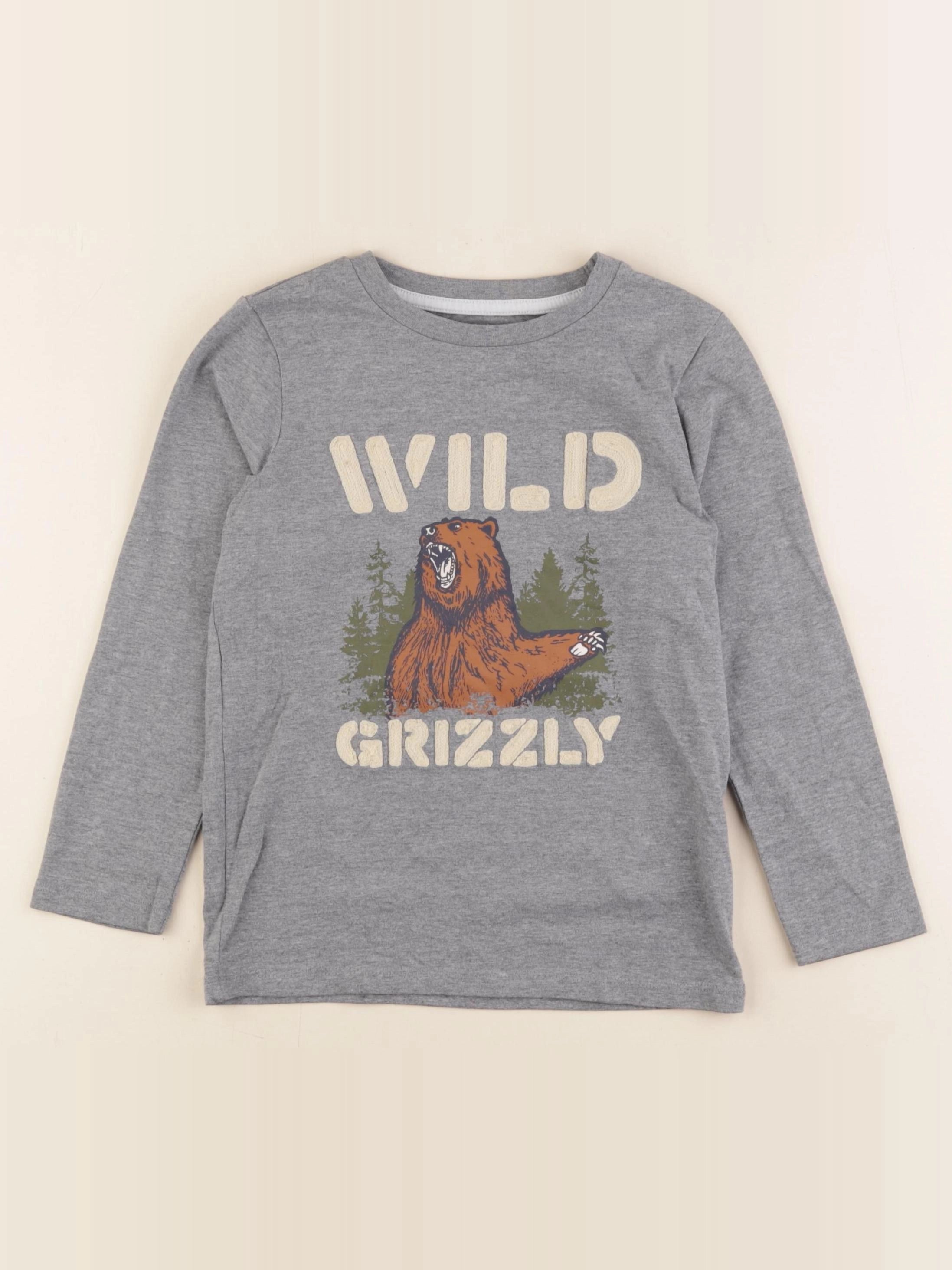 Vertbaudet - tee-shirt gris - 6 ans