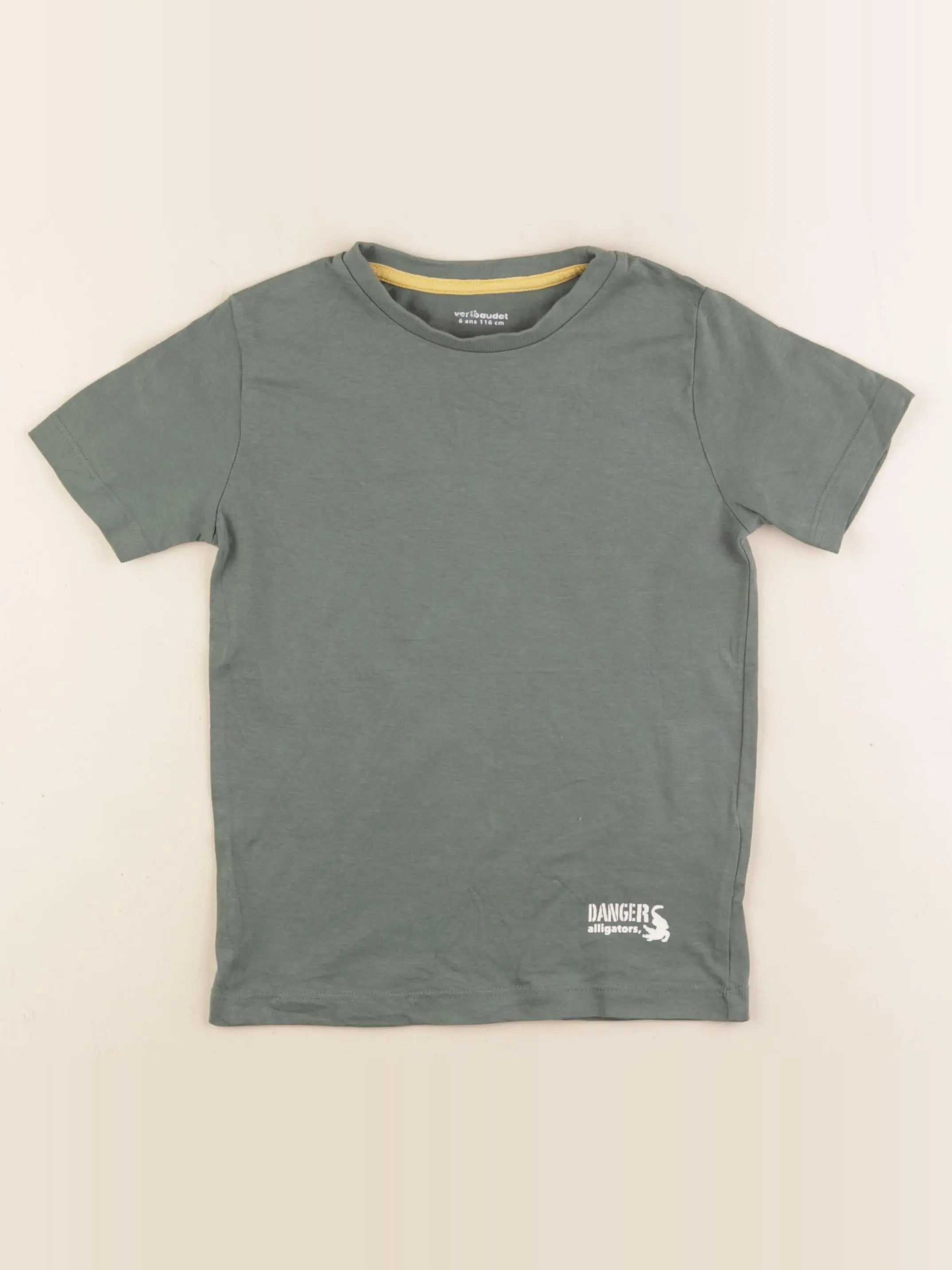 Vertbaudet - tee-shirt vert - 6 ans