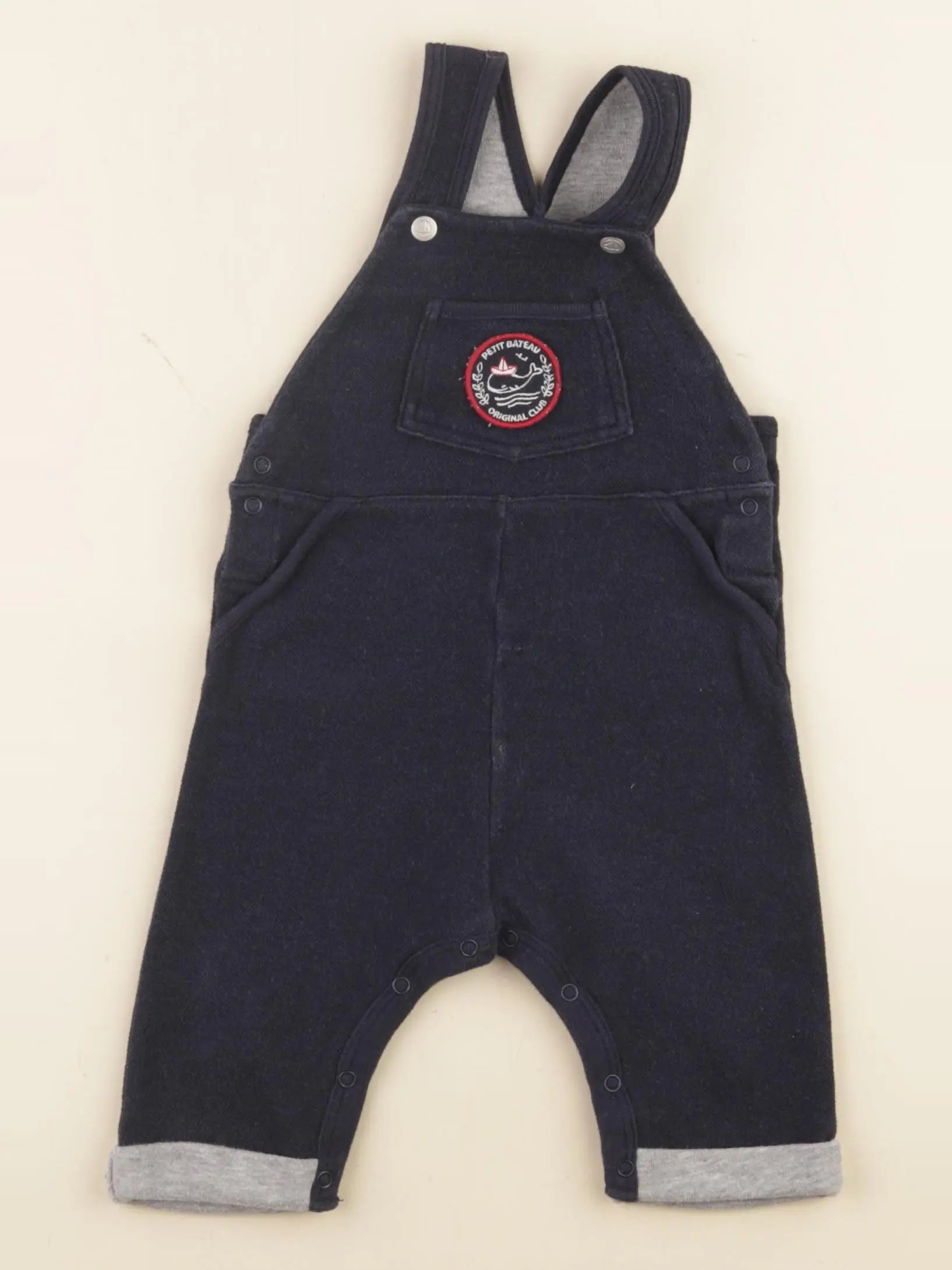 Petit Bateau - salopette bleu - 6 mois