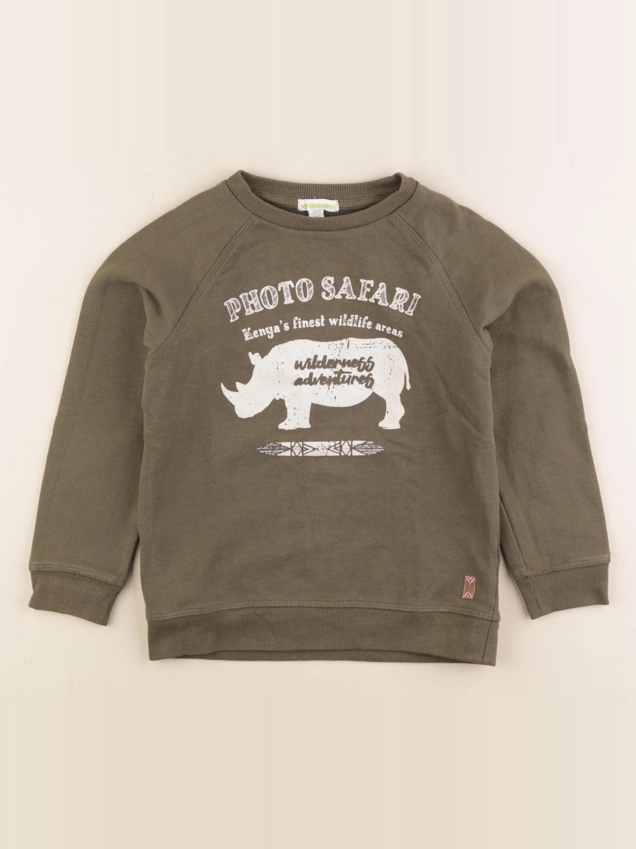 Vertbaudet - sweat vert - 6 mois