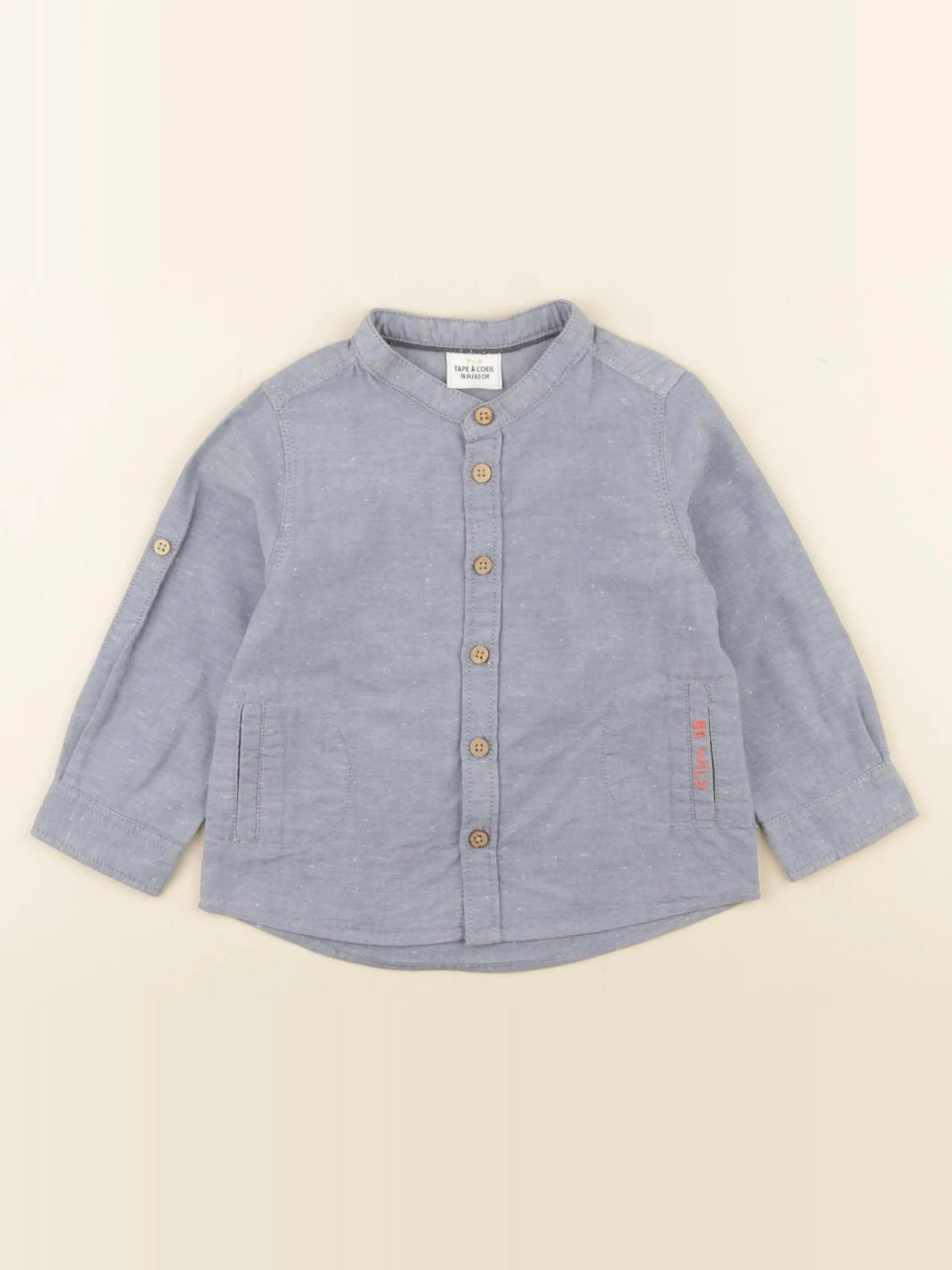 Tape à l'oeil - chemise bleu - 18 mois