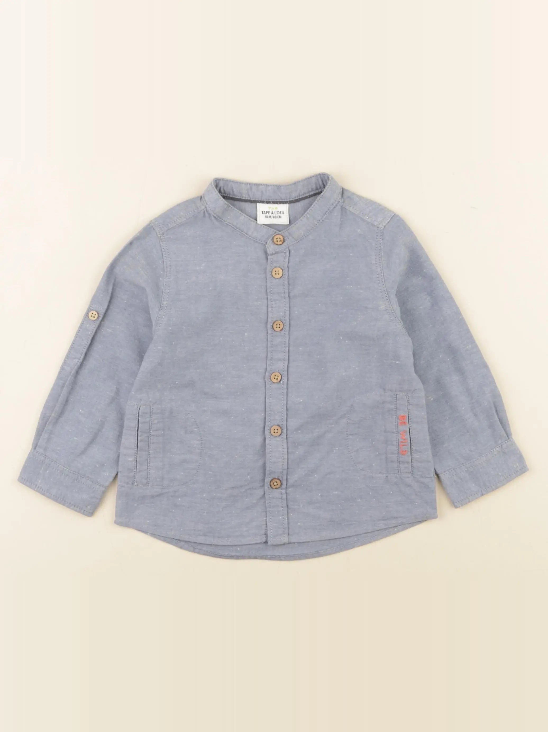 Tape à l'oeil - chemise bleu - 18 mois