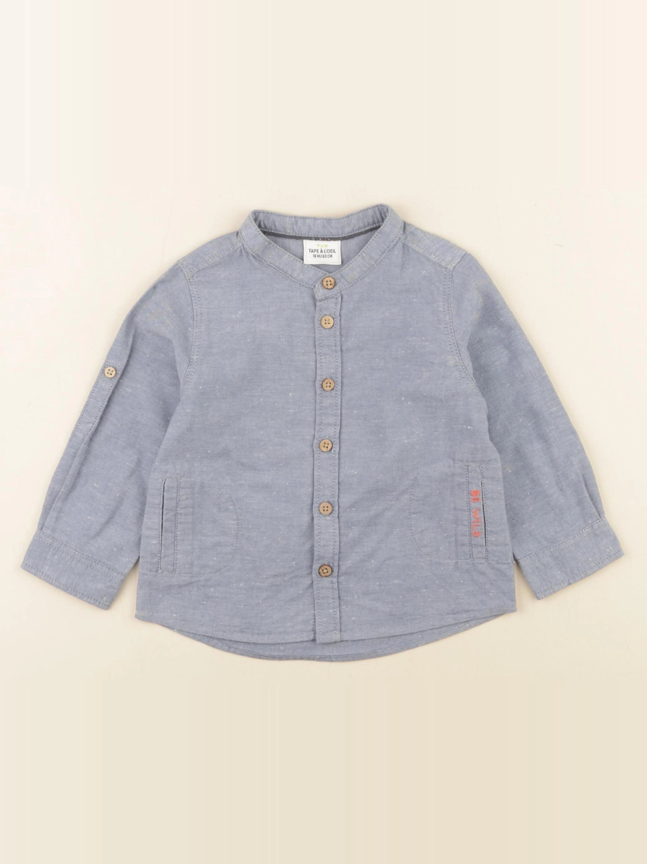 Tape à l'oeil - chemise bleu - 18 mois