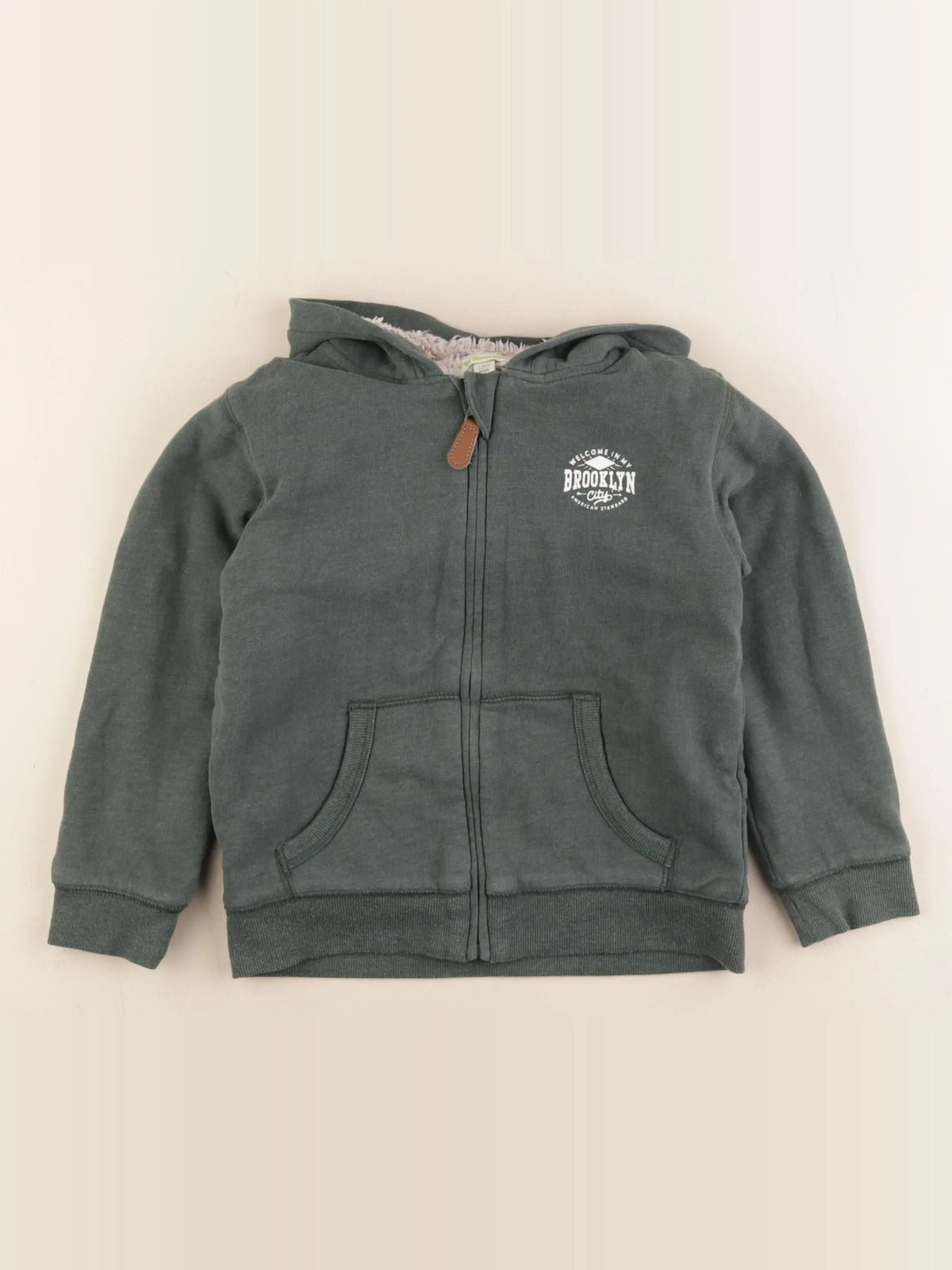 Vertbaudet - sweat vert - 6 ans