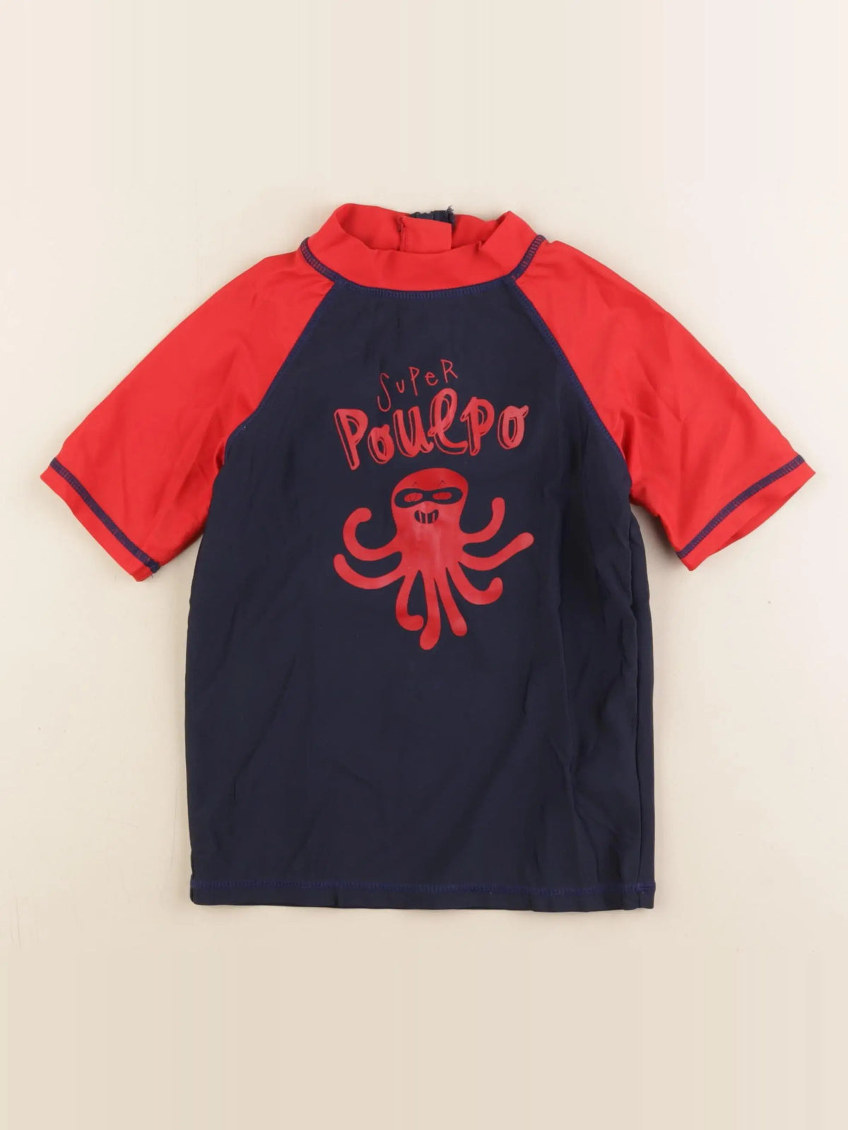 Vertbaudet - tee-shirt de bain rouge, bleu - 6 mois