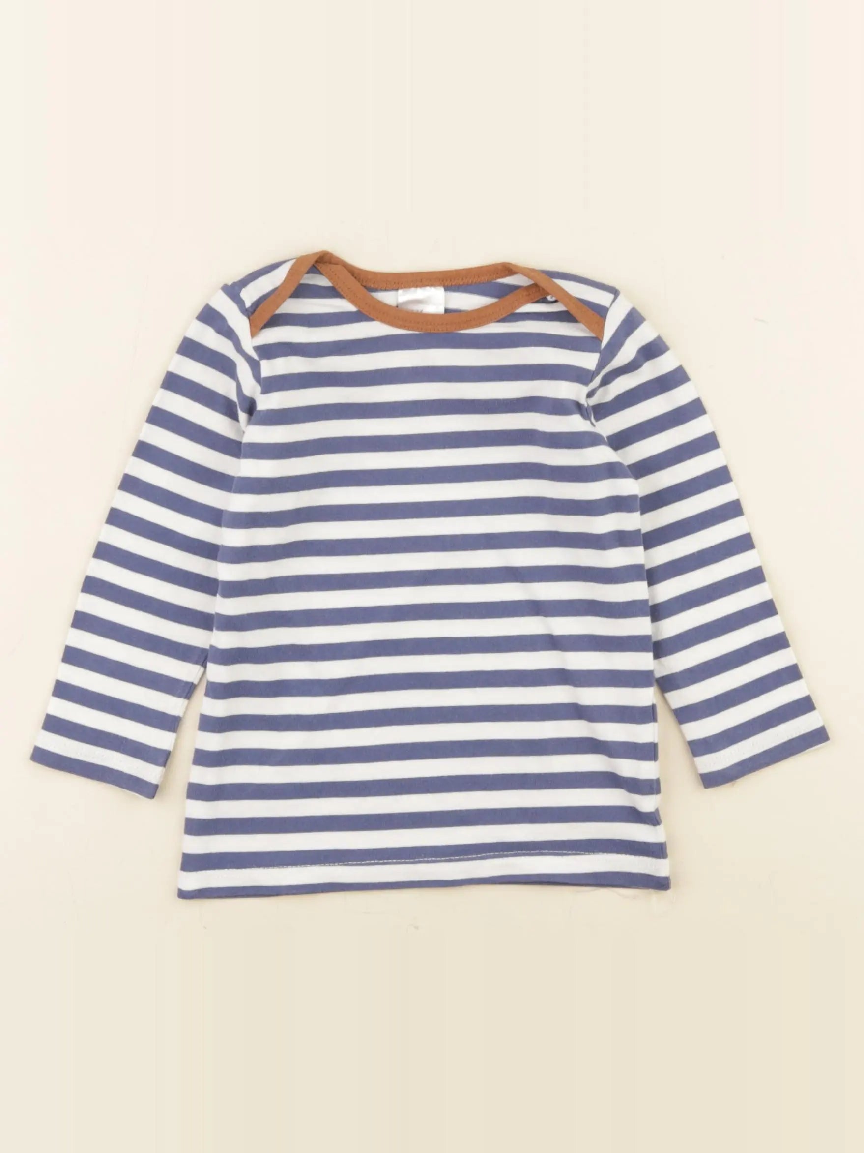 H&M - maillot de corps blanc, bleu - 6/9 mois