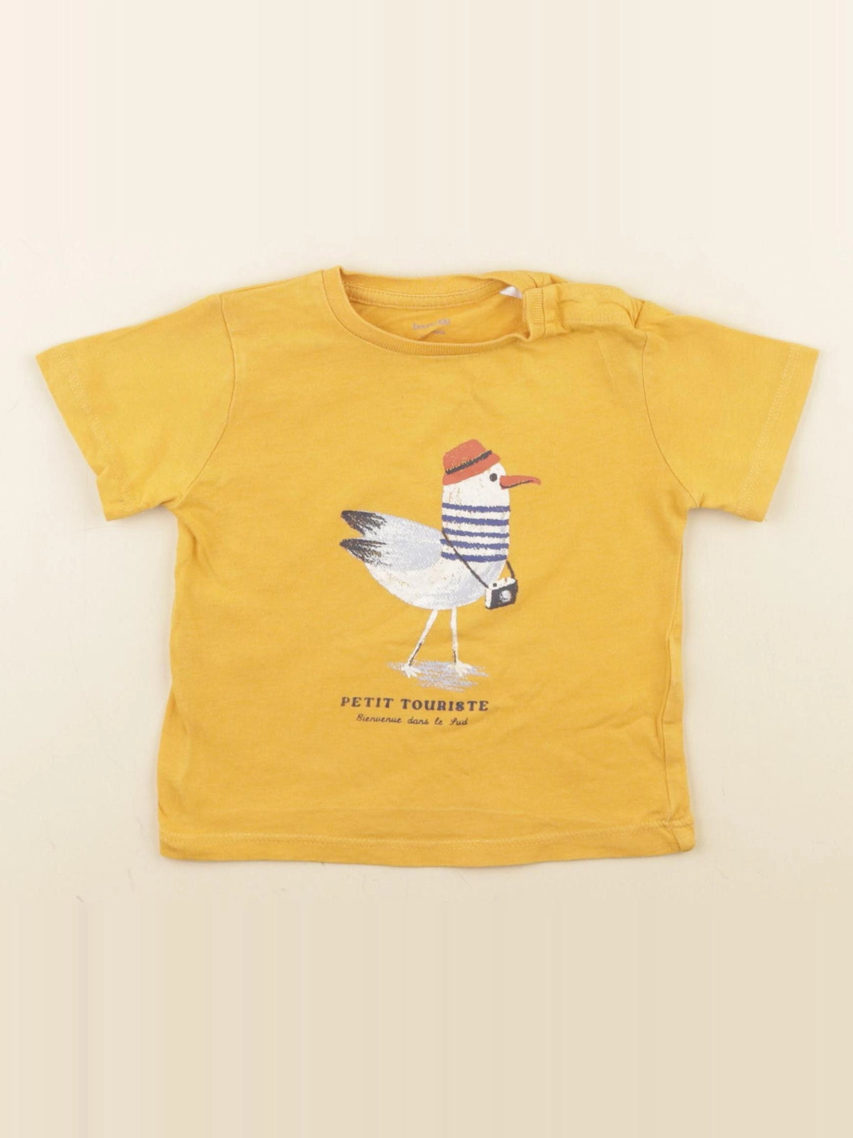 Boutchou - tee-shirt jaune - 12 mois