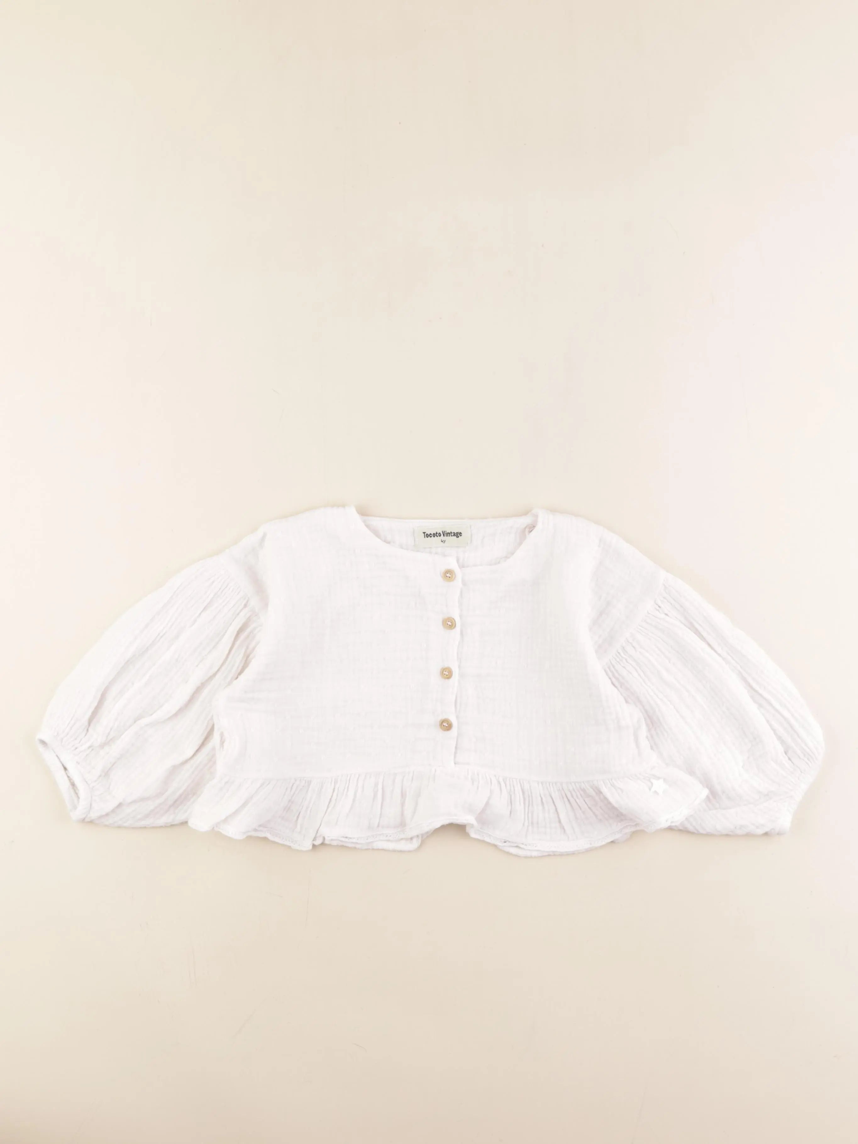 Tocoto vintage - blouse blanc - 4 ans