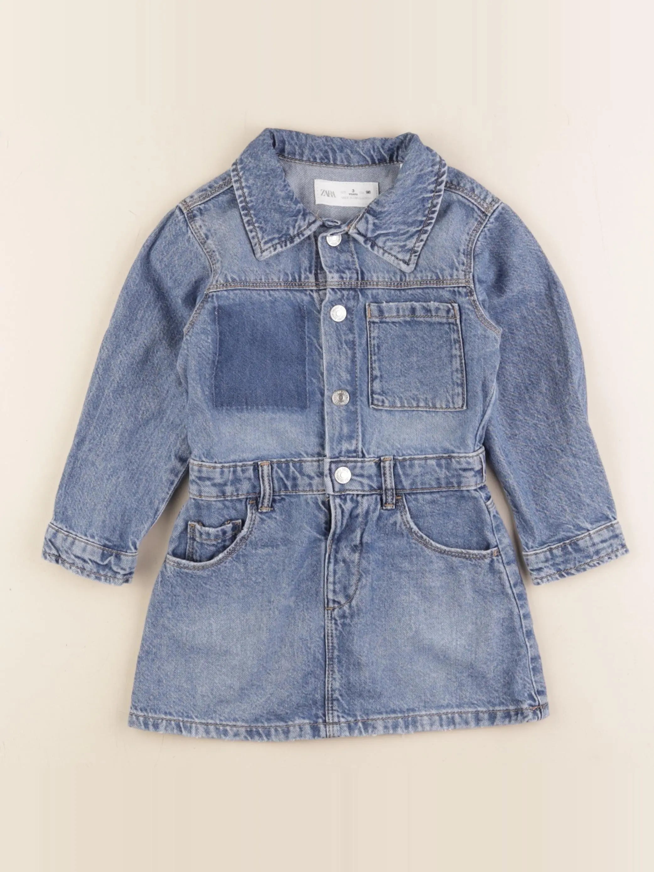 Zara - robe bleu - 3 ans
