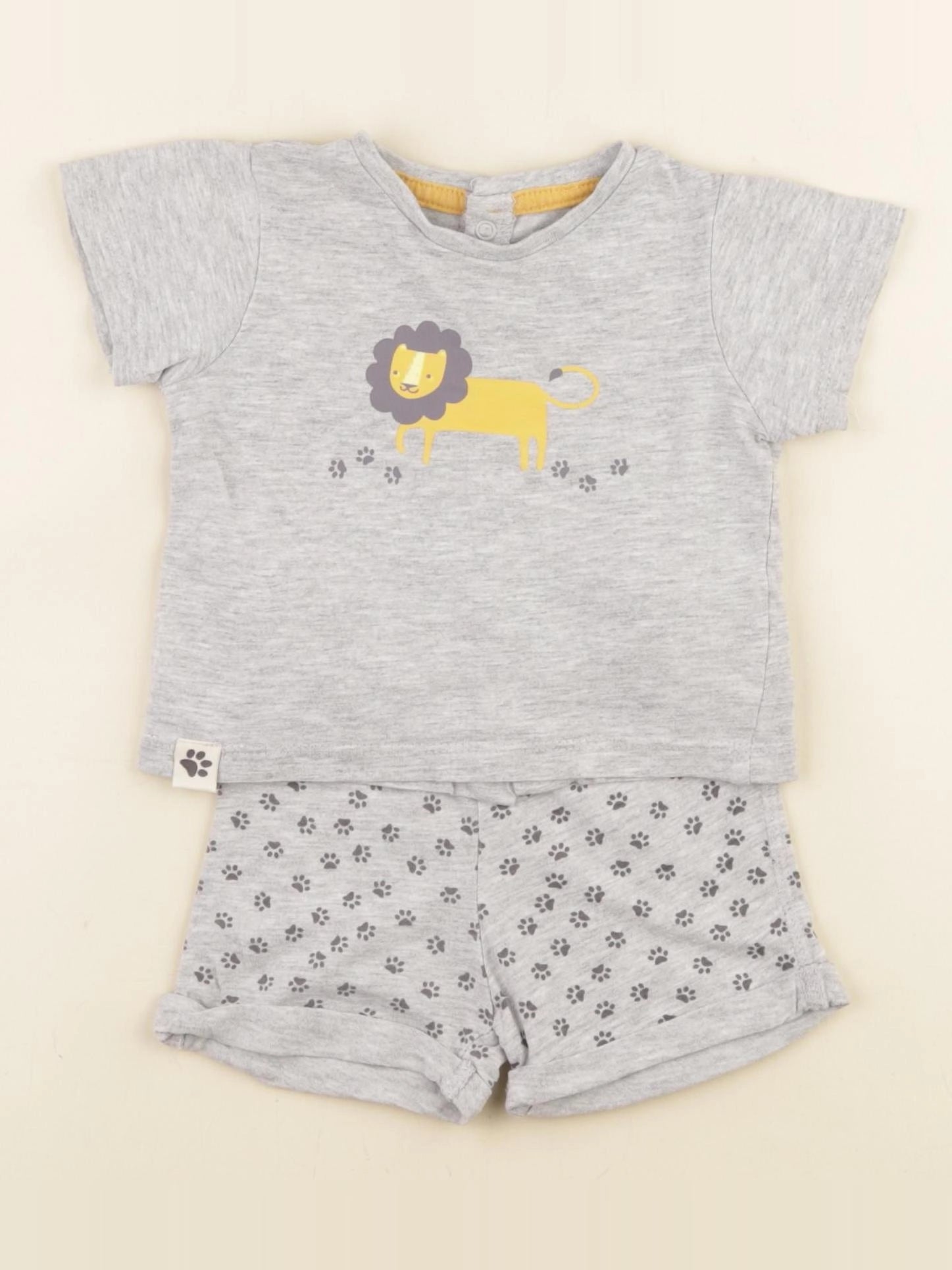 Vertbaudet - pyjama coton gris - 3 mois