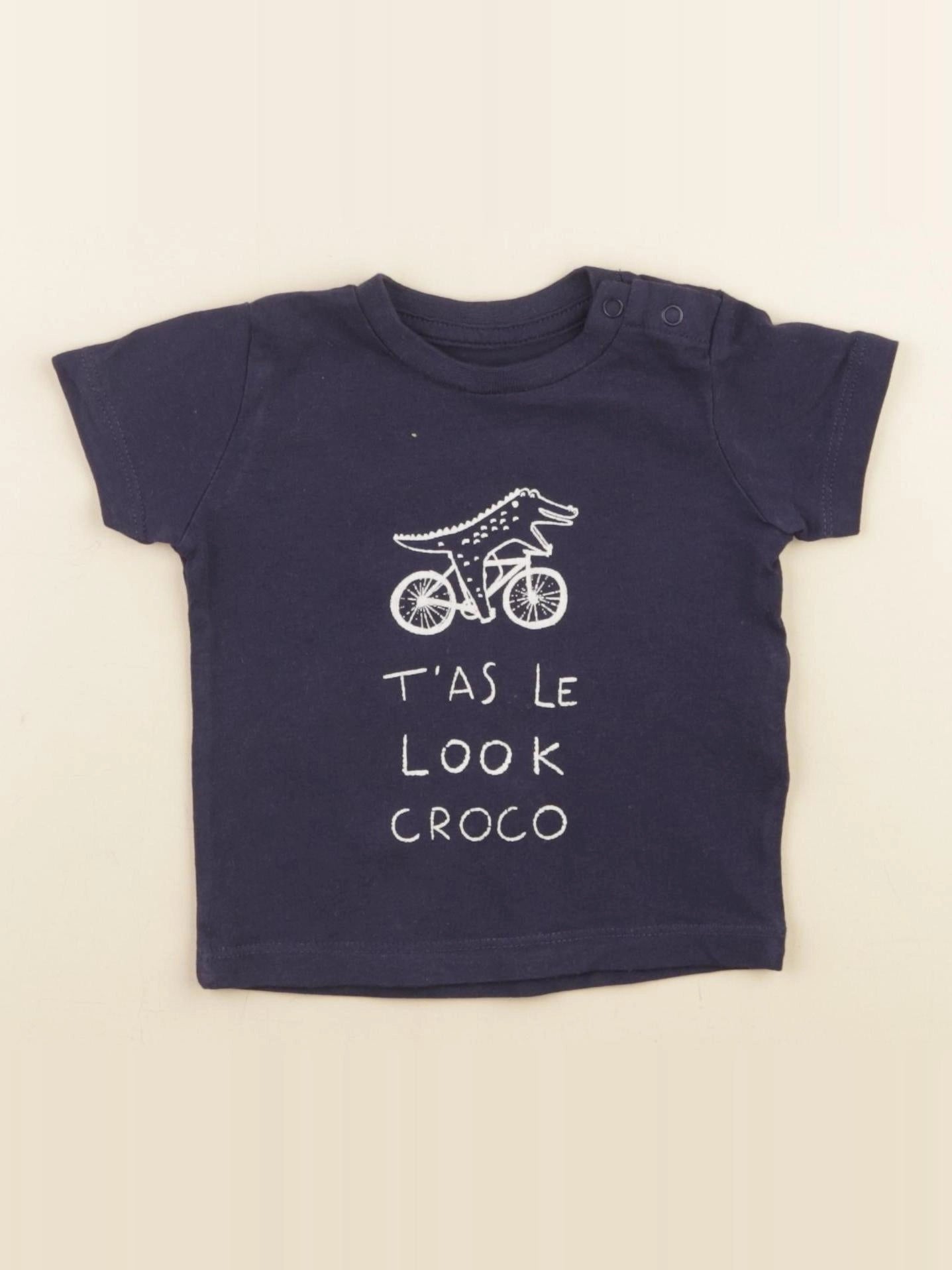 Vertbaudet - tee-shirt bleu - 3 mois