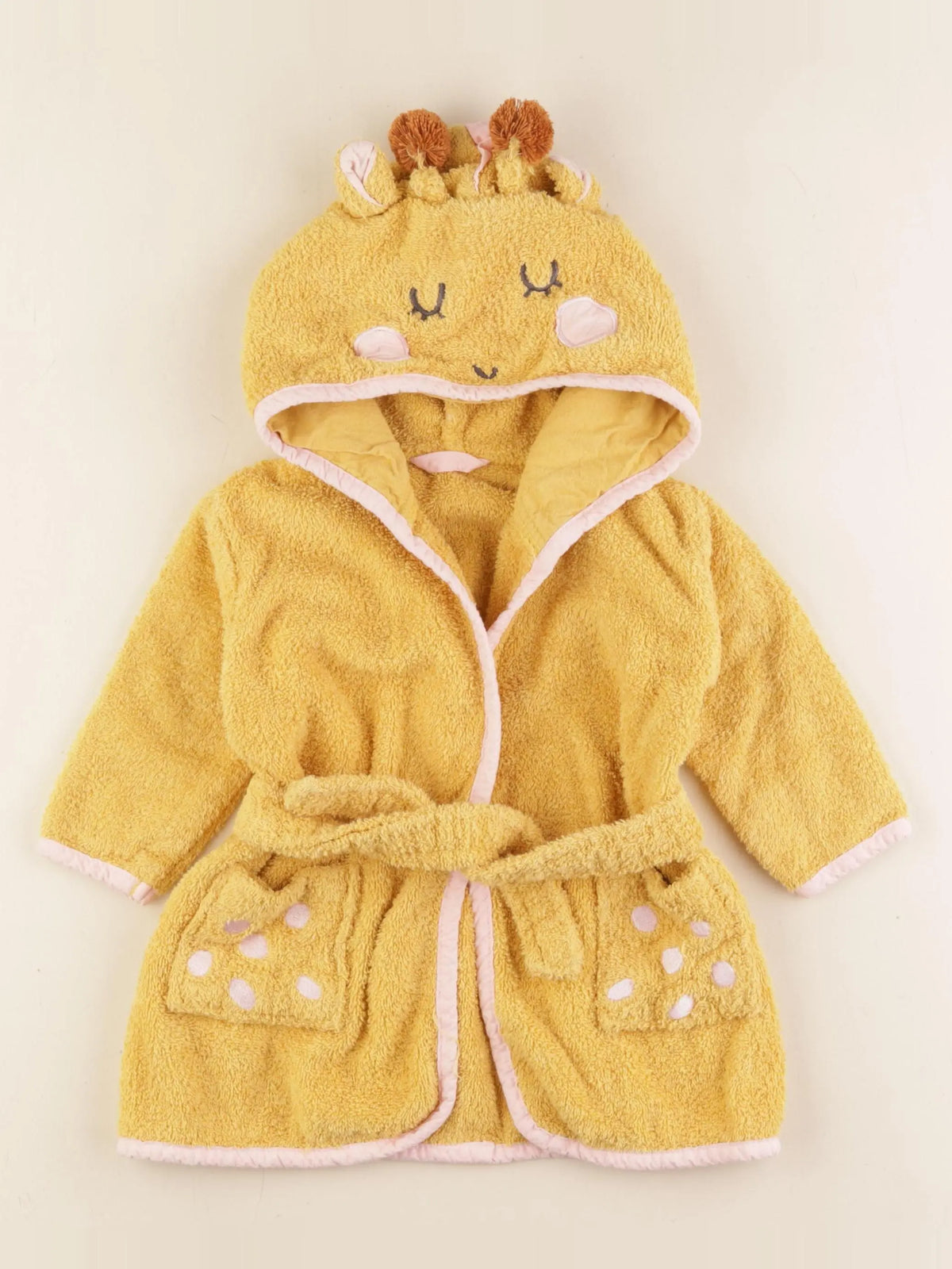 Vertbaudet - peignoir jaune - 9/12 mois