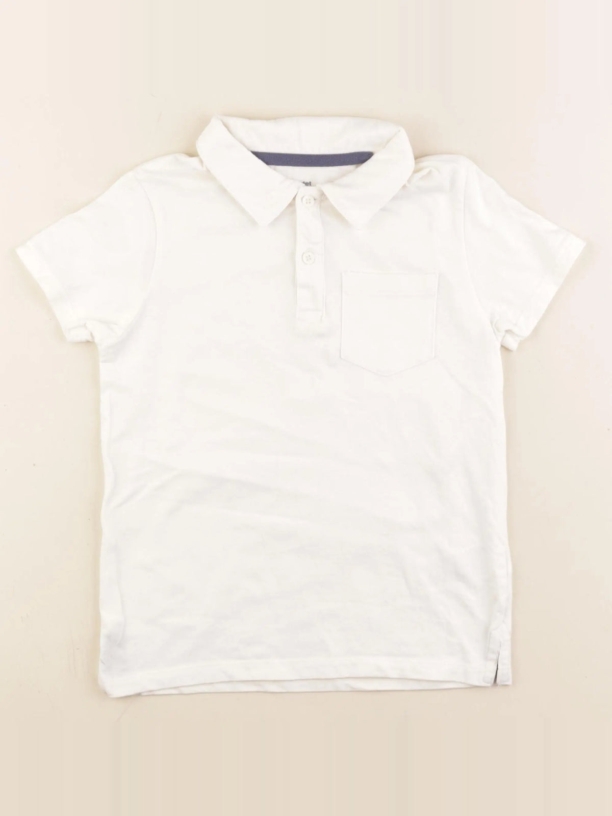 Vertbaudet - polo blanc - 6 ans