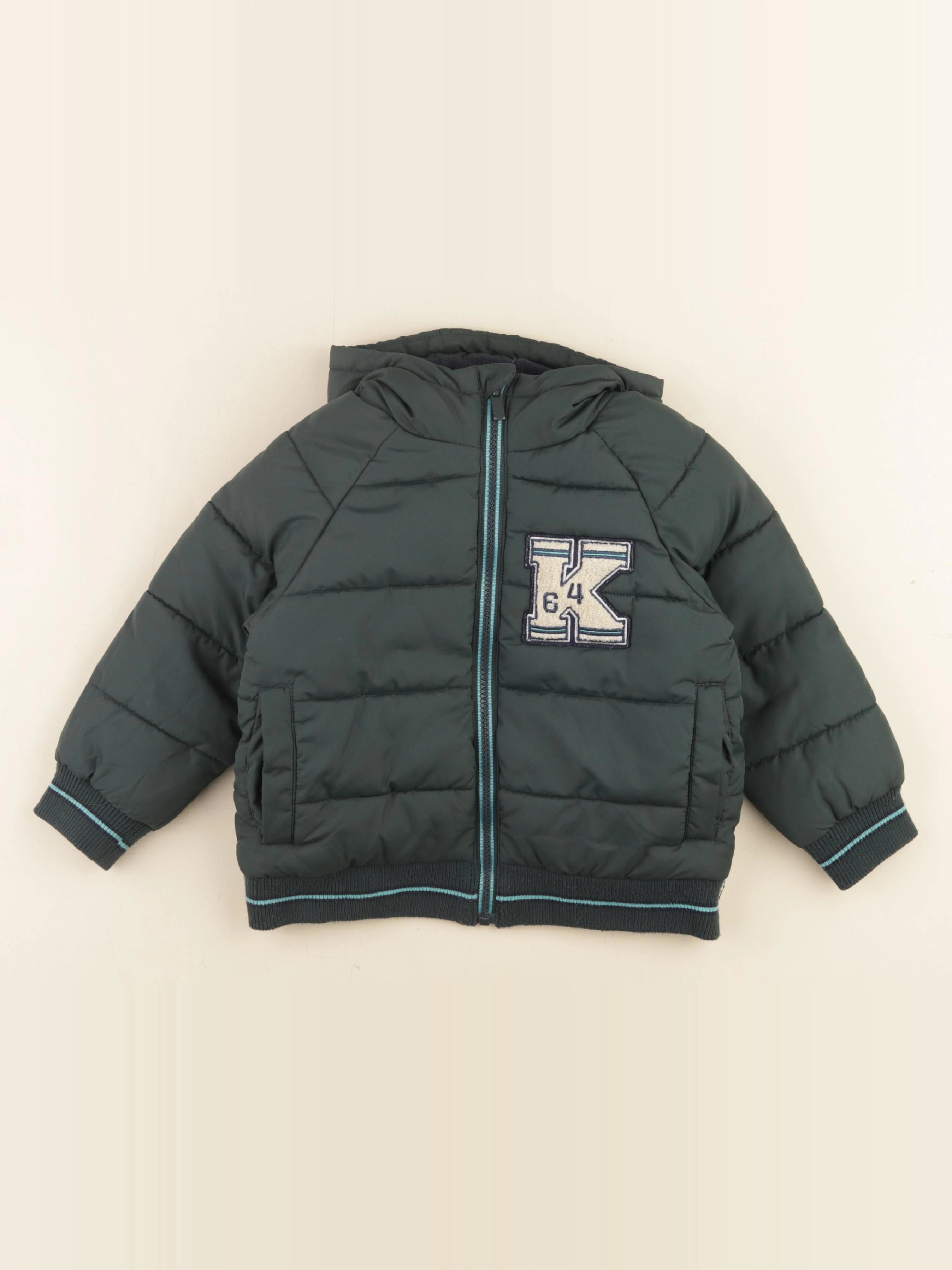 Vertbaudet - doudoune vert - 3 ans