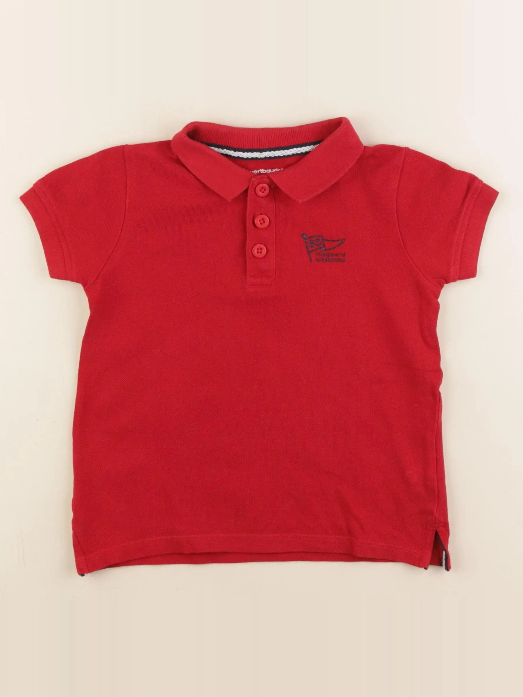 Vertbaudet - polo rouge - 4 ans