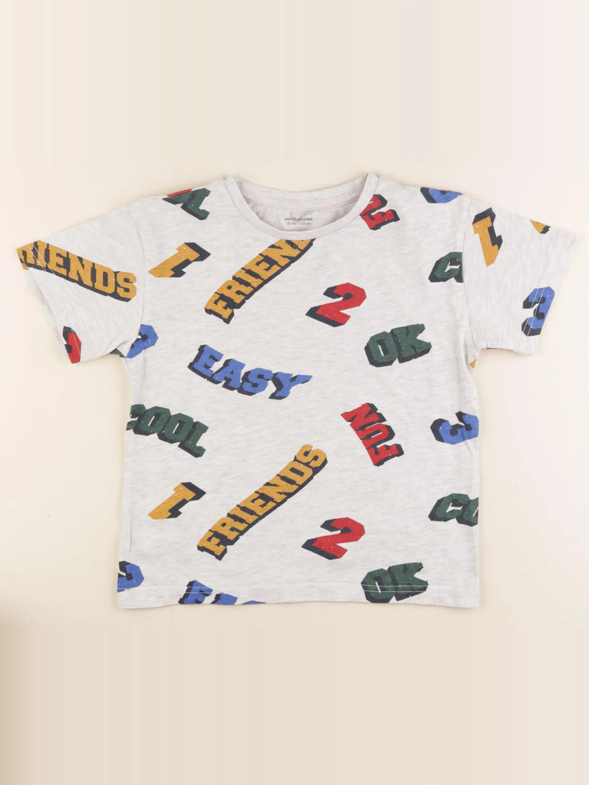 Vertbaudet - tee-shirt gris - 6 ans