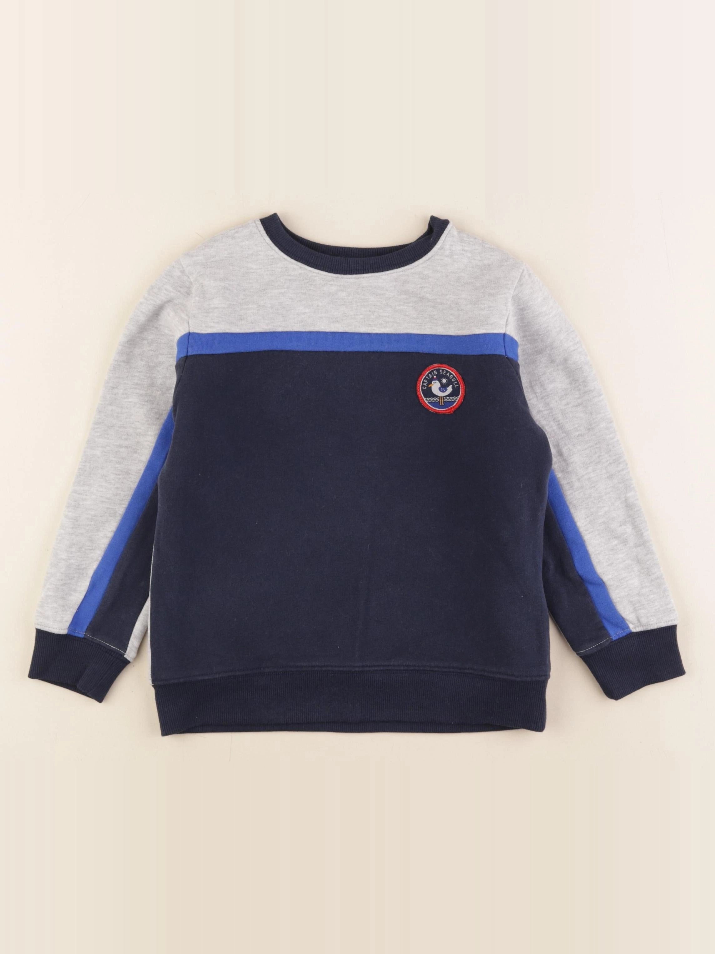 Vertbaudet - sweat bleu - 6 ans