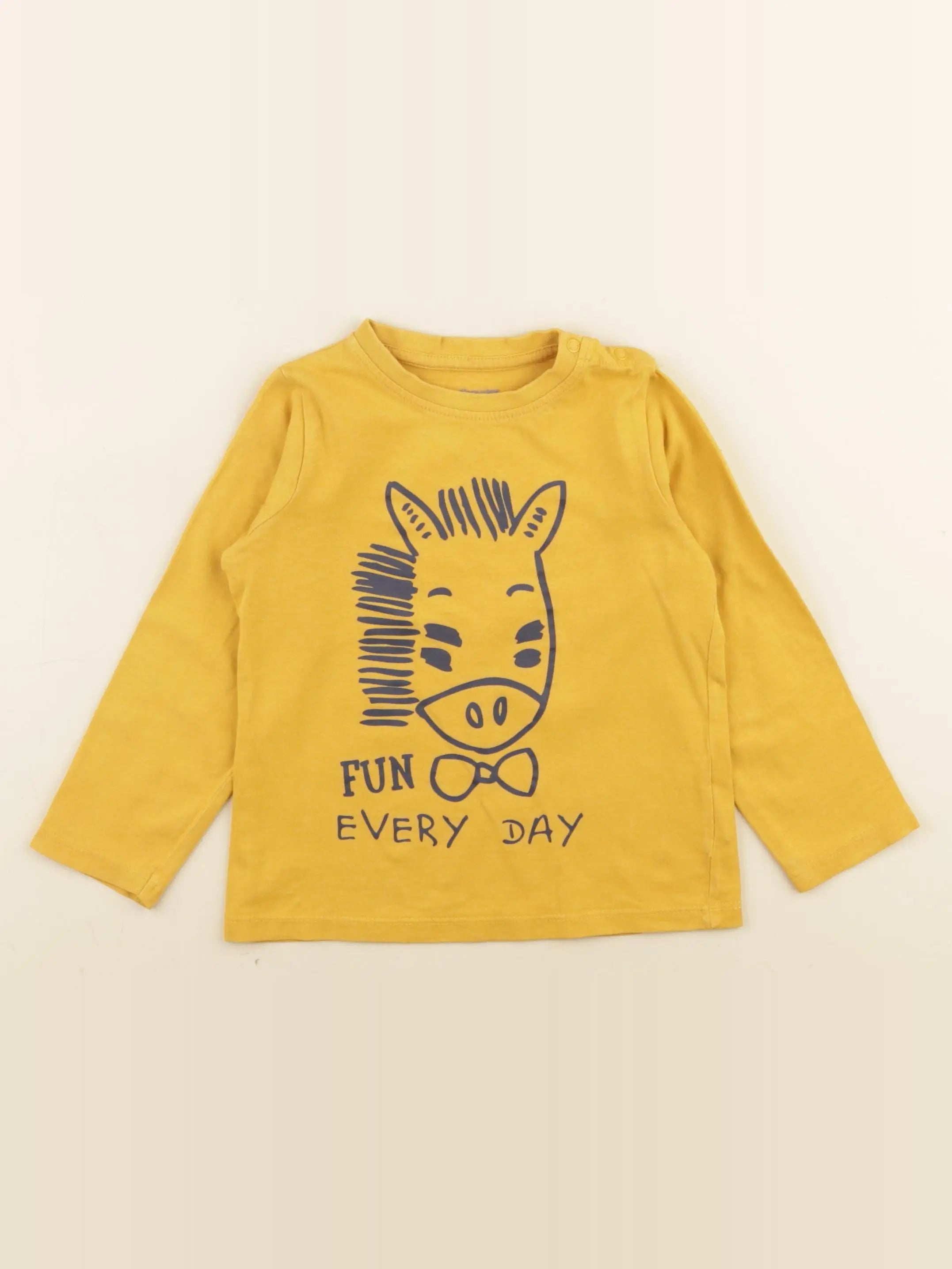 Vertbaudet - tee-shirt jaune - 24 mois