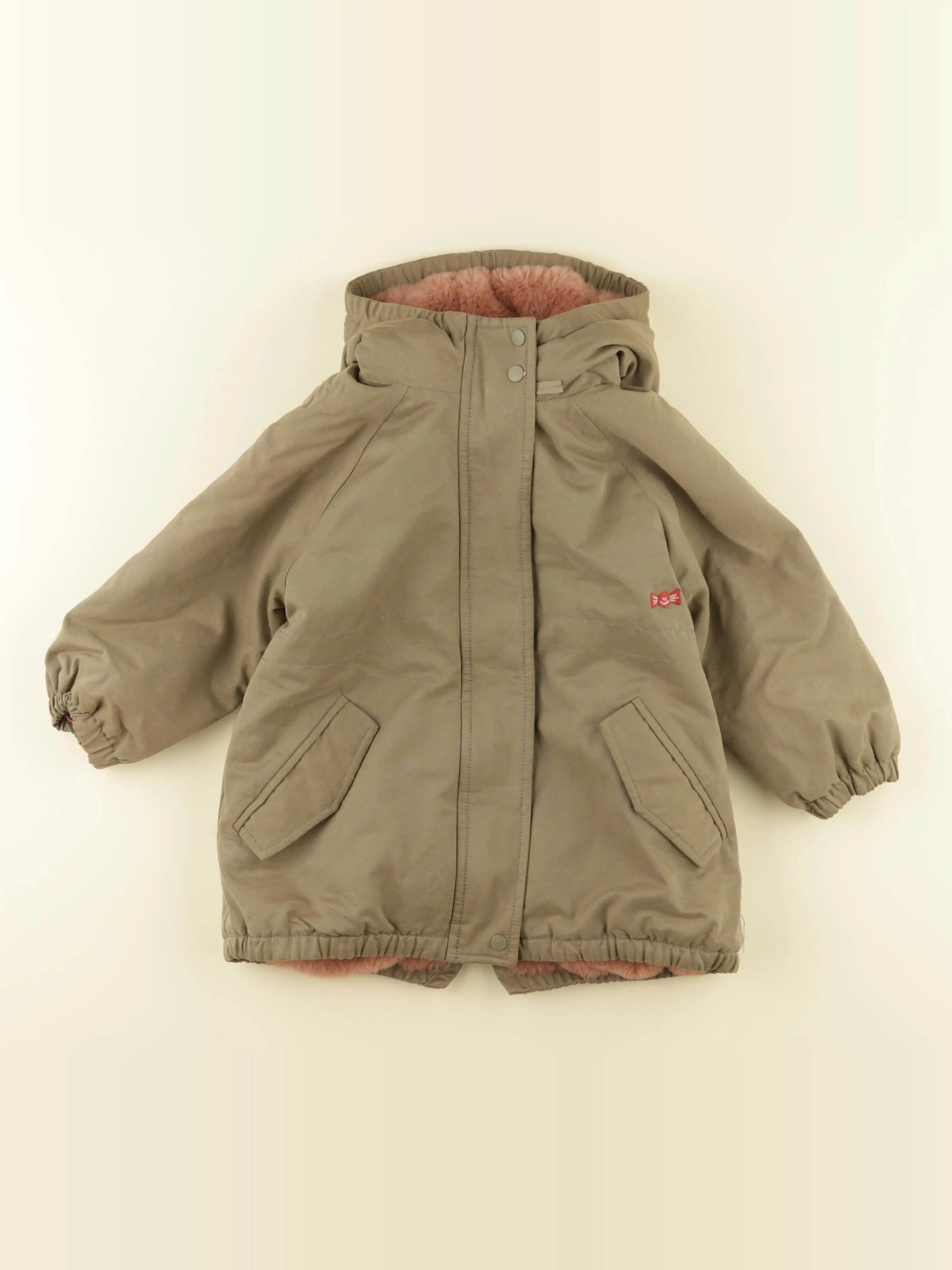 Vertbaudet - parka vert - 3 ans