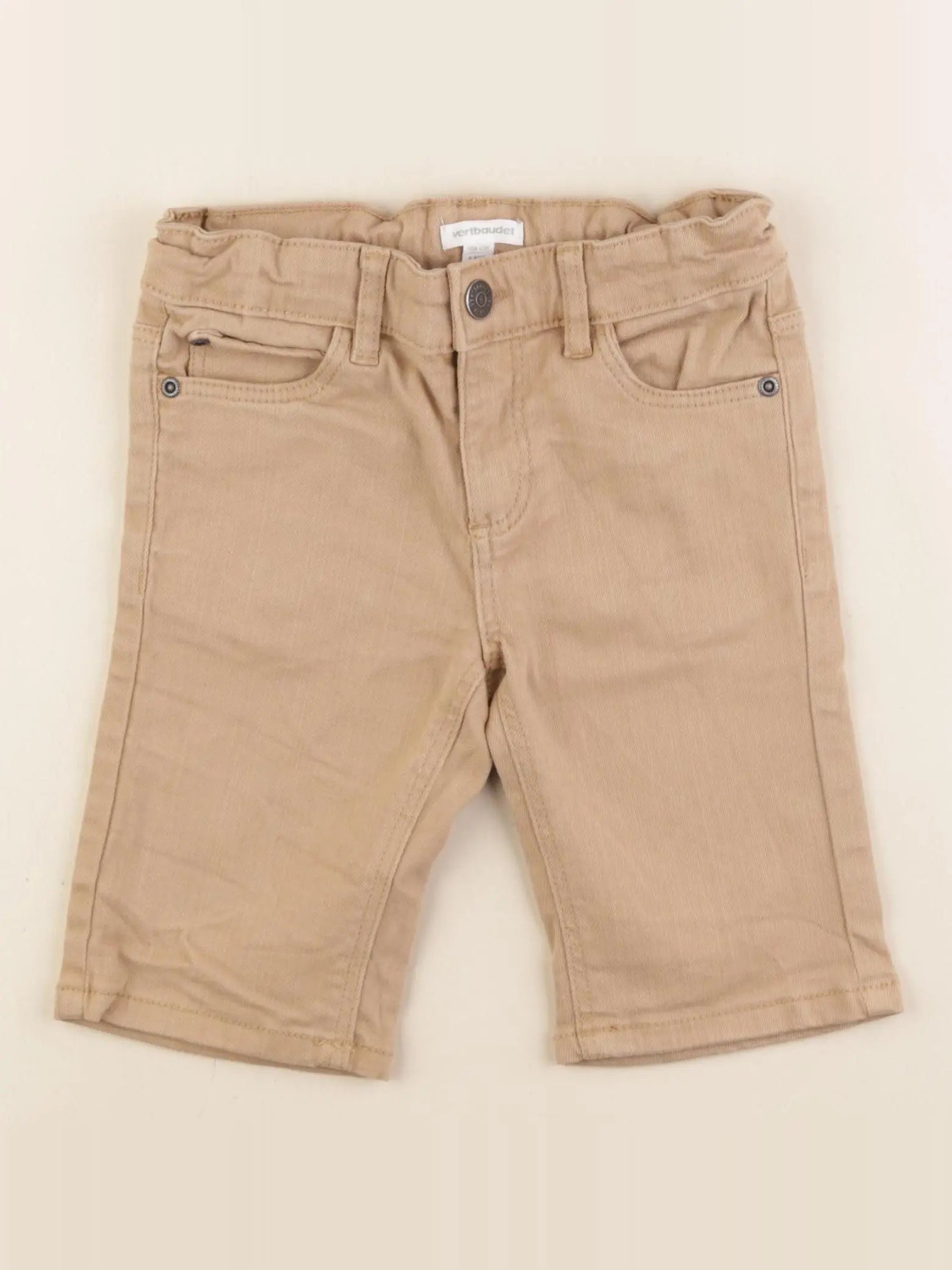 Vertbaudet - short beige - 4 ans